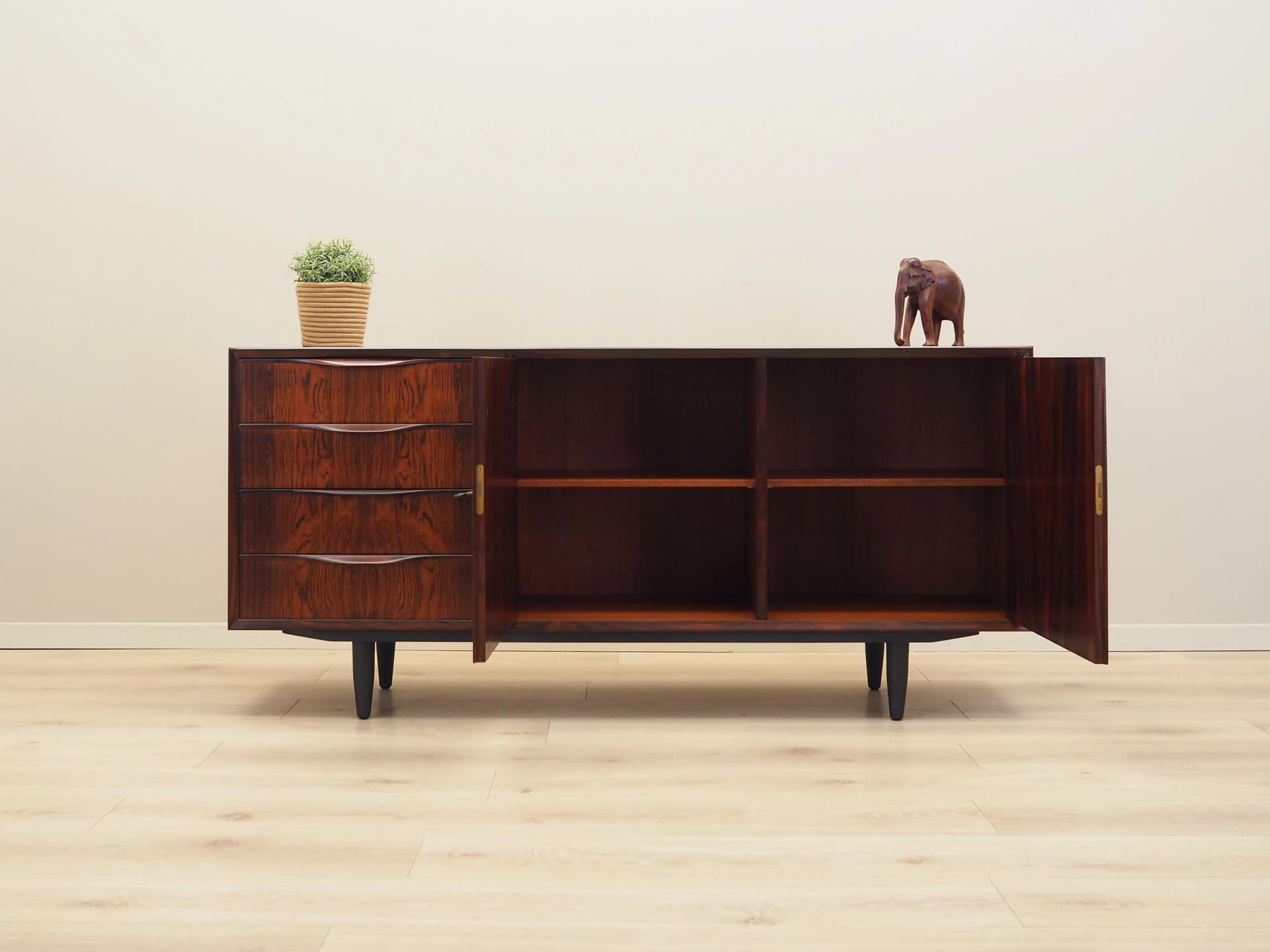 Sideboard, brown dark rosewood, by E. Torvits, Denmark, 1960s. - 30369