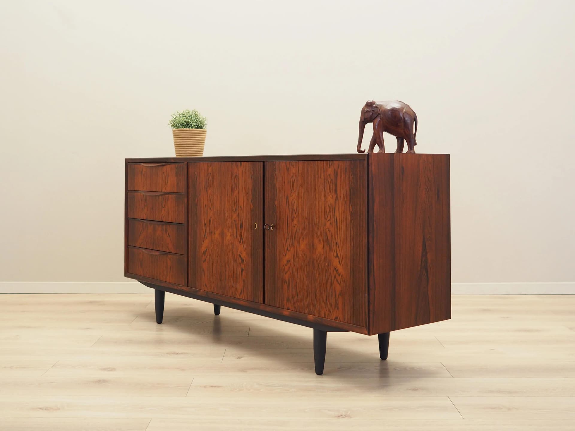 Sideboard, brown dark rosewood, by E. Torvits, Denmark, 1960s. - 30370