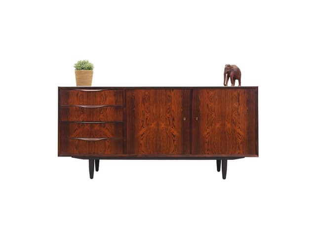 Sideboard, brown dark rosewood, by E. Torvits, Denmark, 1960s. - DIMENSION