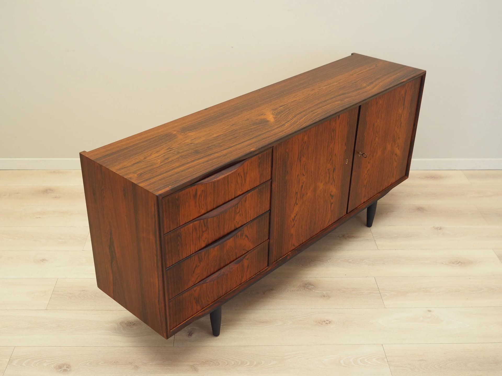 Sideboard, brown dark rosewood, by E. Torvits, Denmark, 1960s. - 30373