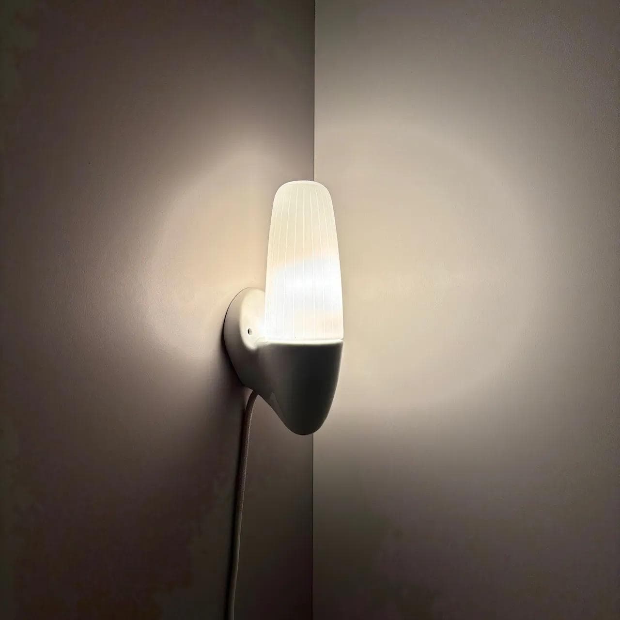 Wall sconce, white ceramics, Germany, 1960s. - 30214