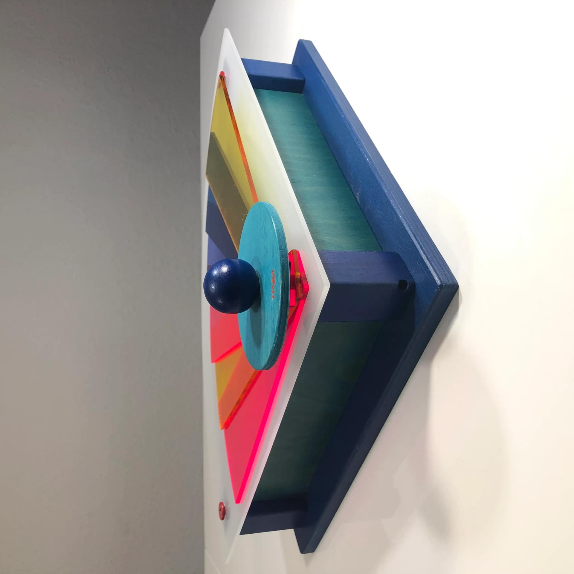 Kinkiet Memphis, multicolor, sklejka, plexi, Haba, Niemcy, lata 90. - 30209