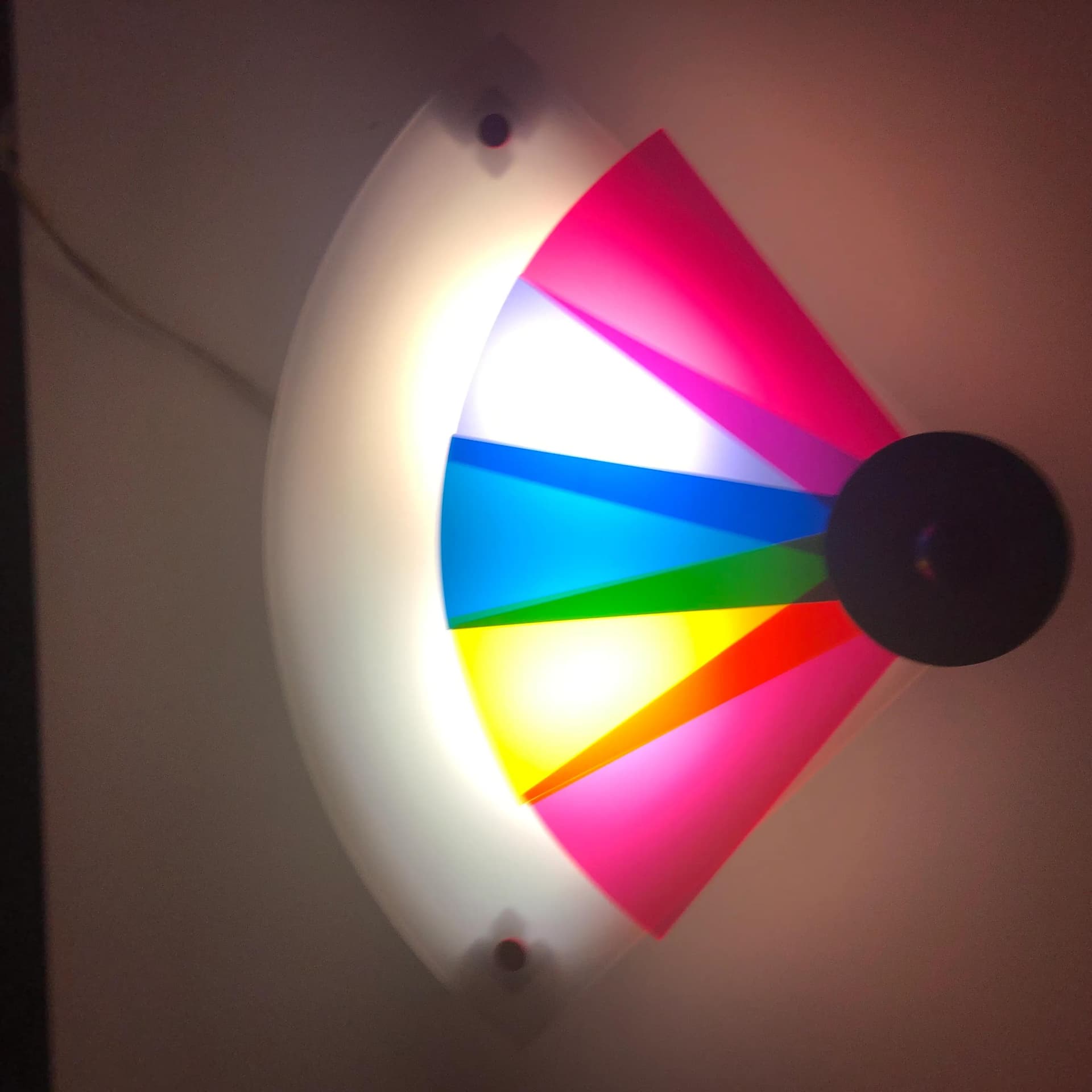 Kinkiet Memphis, multicolor, sklejka, plexi, Haba, Niemcy, lata 90. - 30206