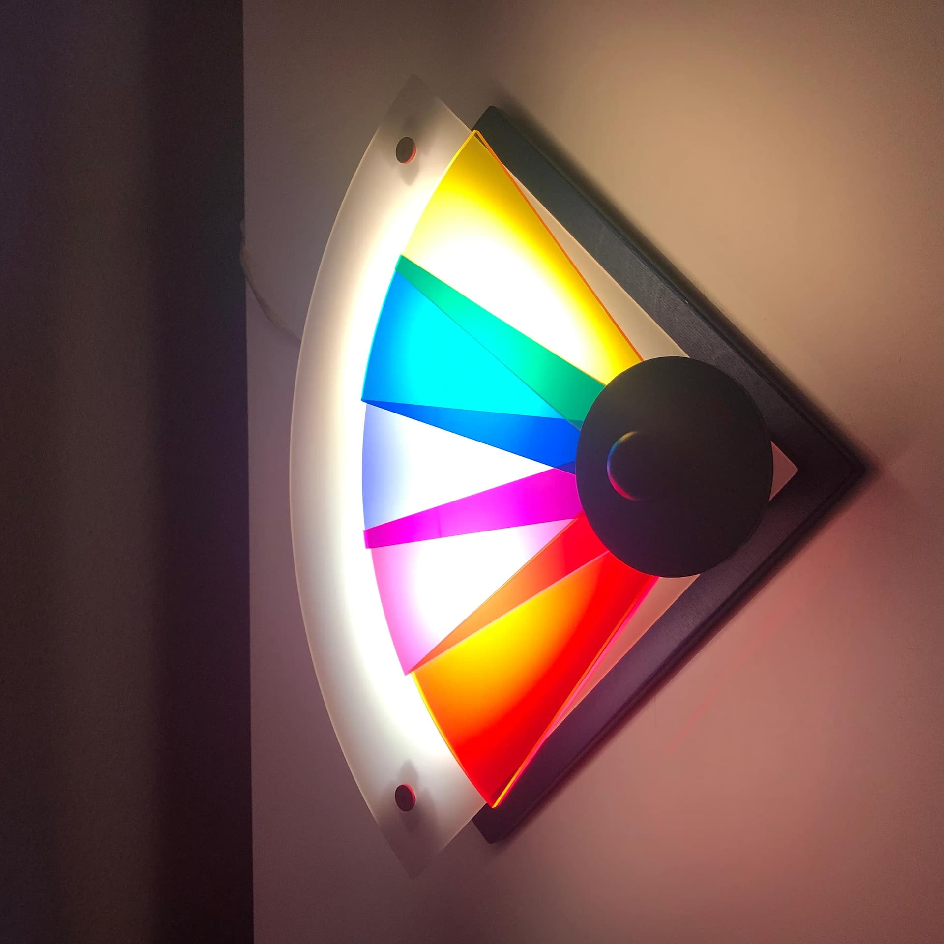 Kinkiet Memphis, multicolor, sklejka, plexi, Haba, Niemcy, lata 90. - 30205