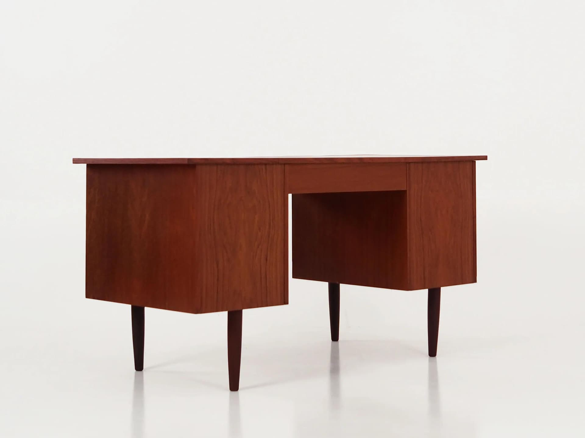 Desk, brown teak, Denmark, 1970s - 30343
