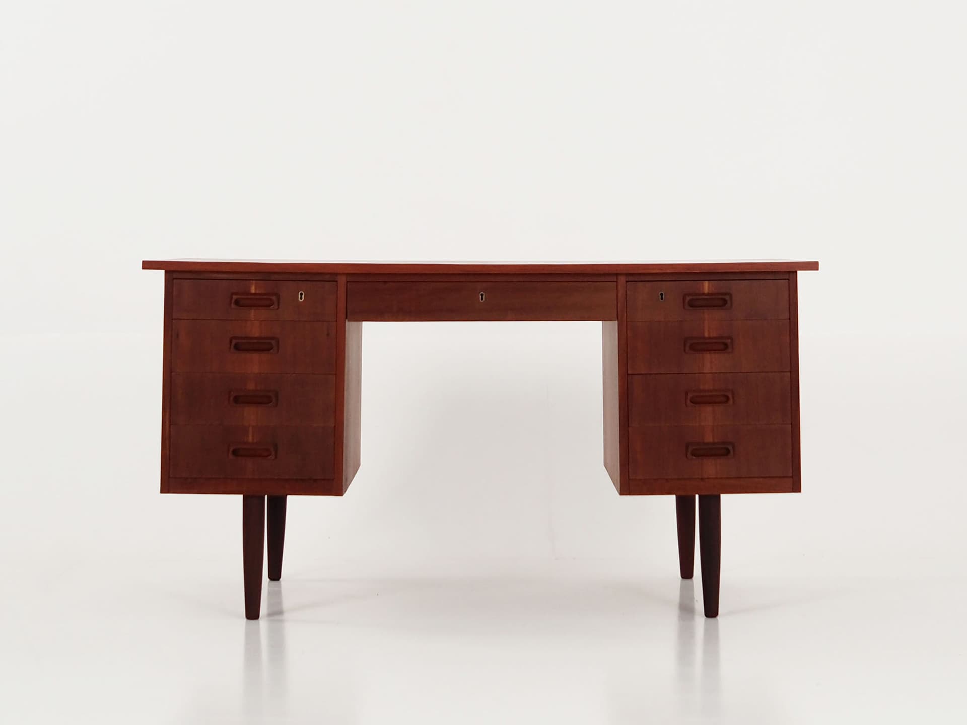 Desk, brown teak, Denmark, 1970s - 64616