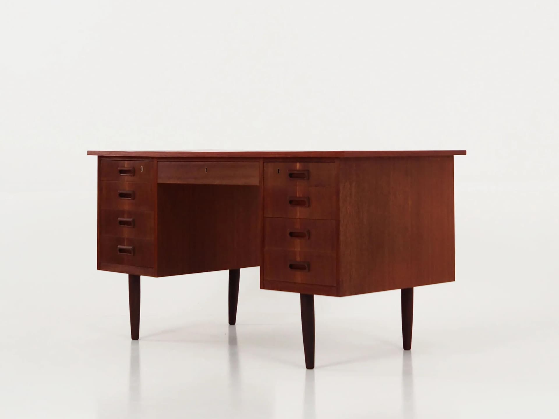 Desk, brown teak, Denmark, 1970s - 30340