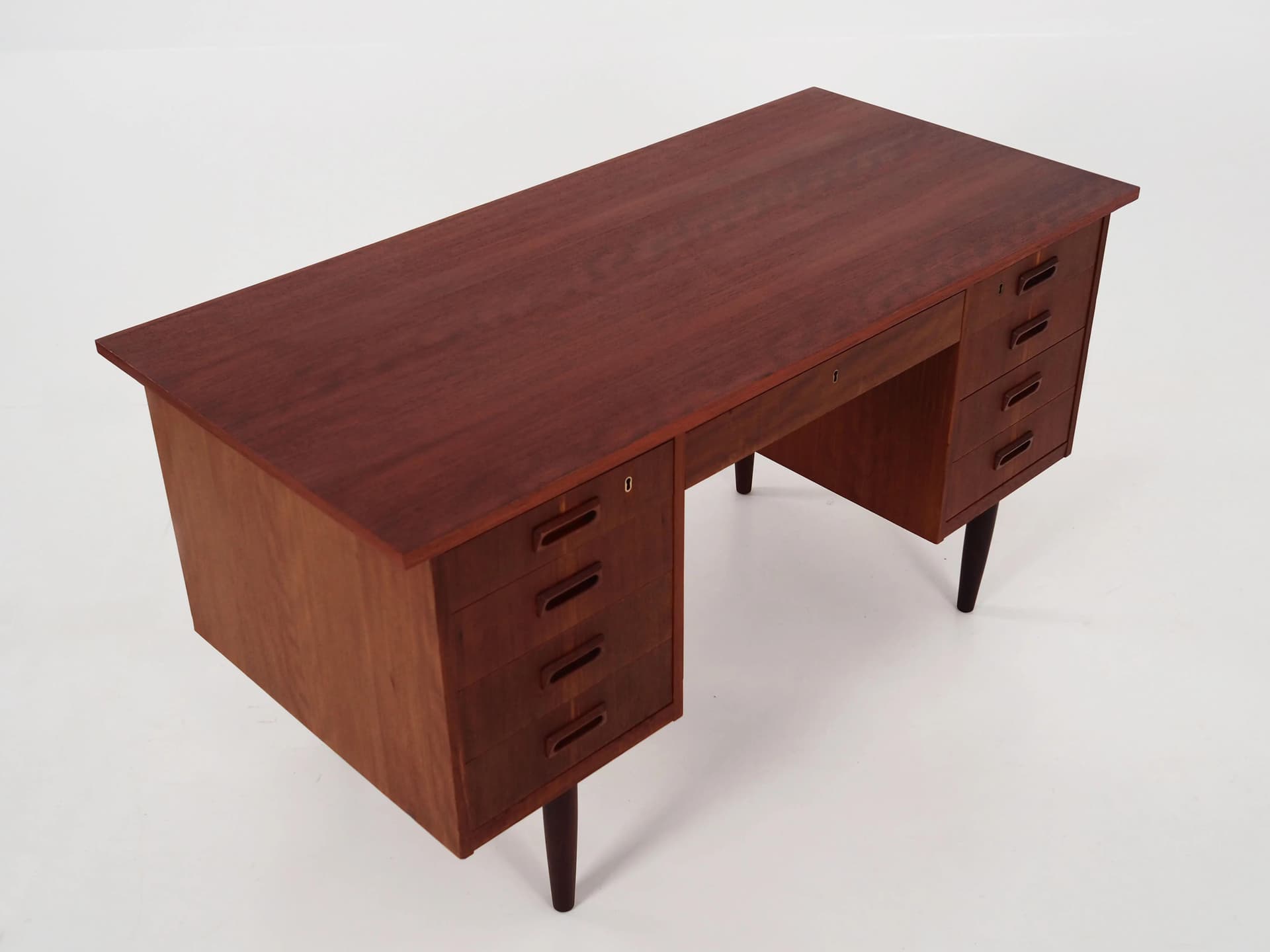 Desk, brown teak, Denmark, 1970s - 30344