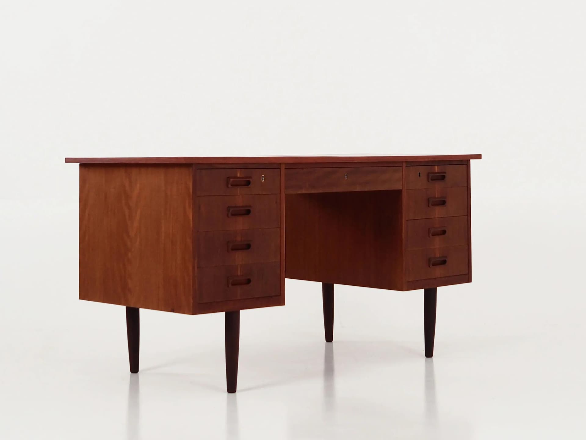 Desk, brown teak, Denmark, 1970s - 30341