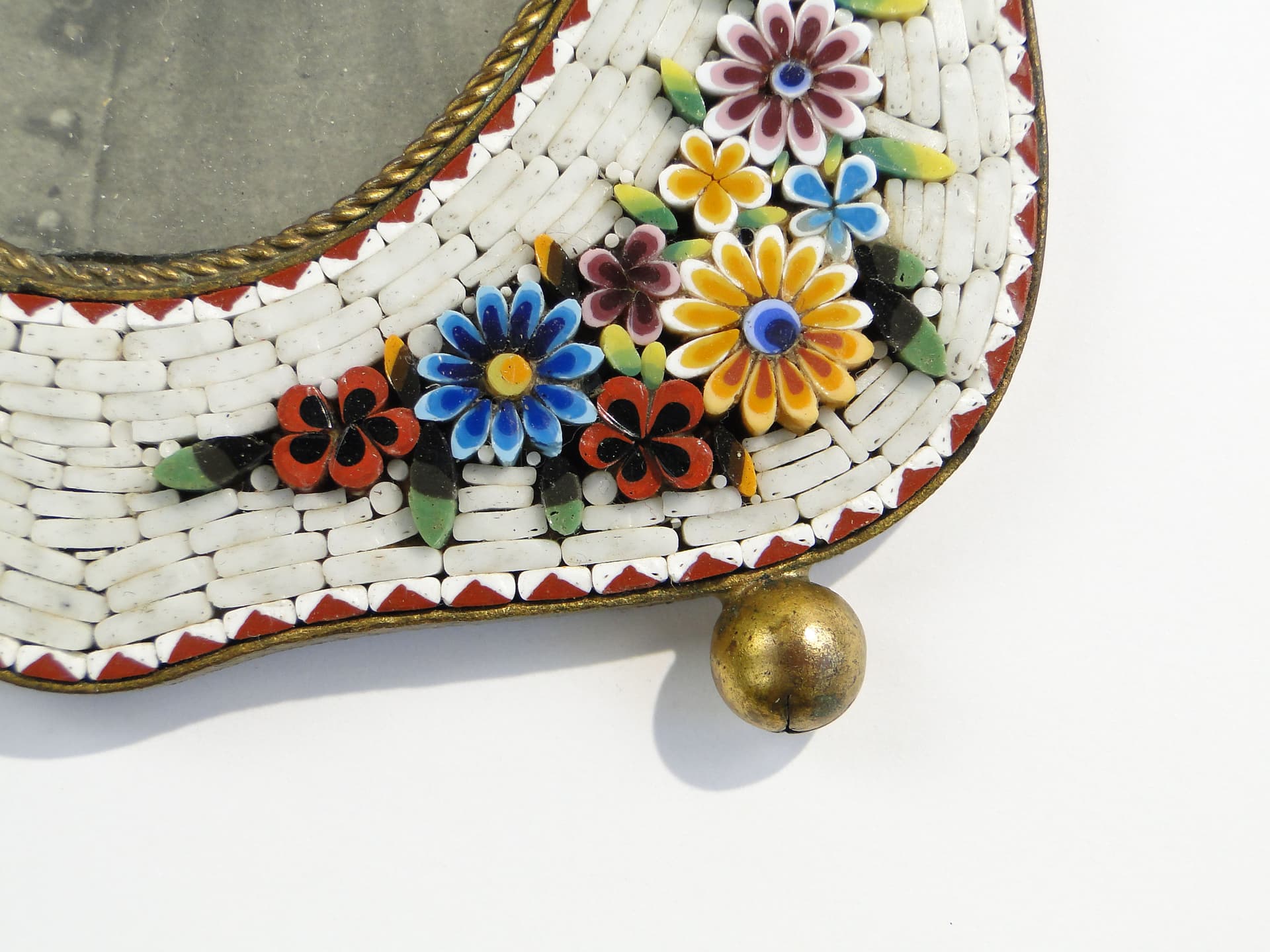 Ramka na zdjęcie millefiori, multikolor, szkło, Włochy, XIX wiek - 3619