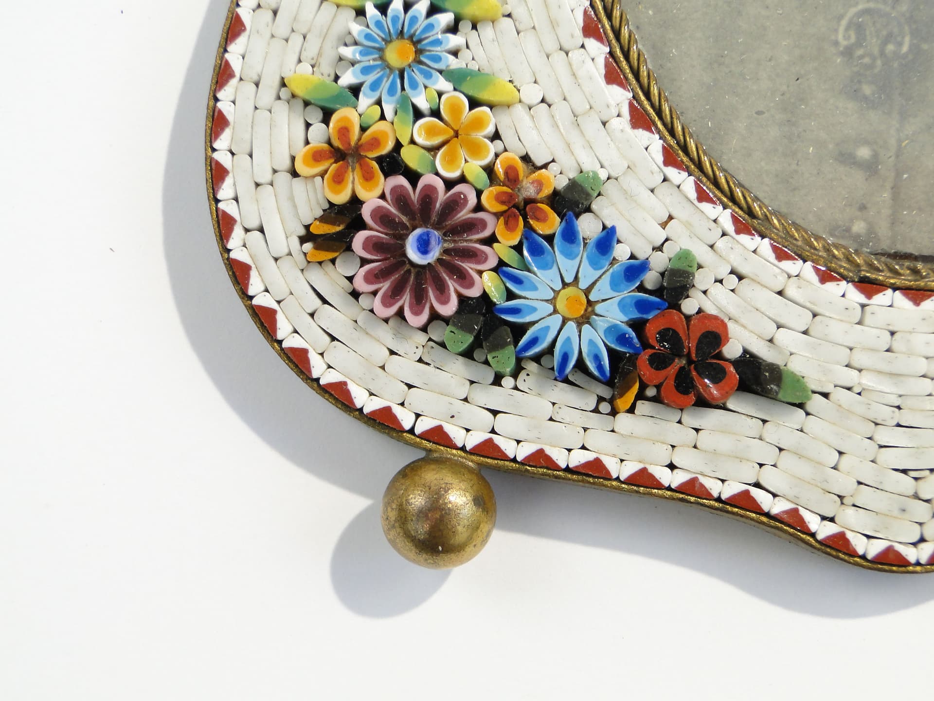 Ramka na zdjęcie millefiori, multikolor, szkło, Włochy, XIX wiek - 3620