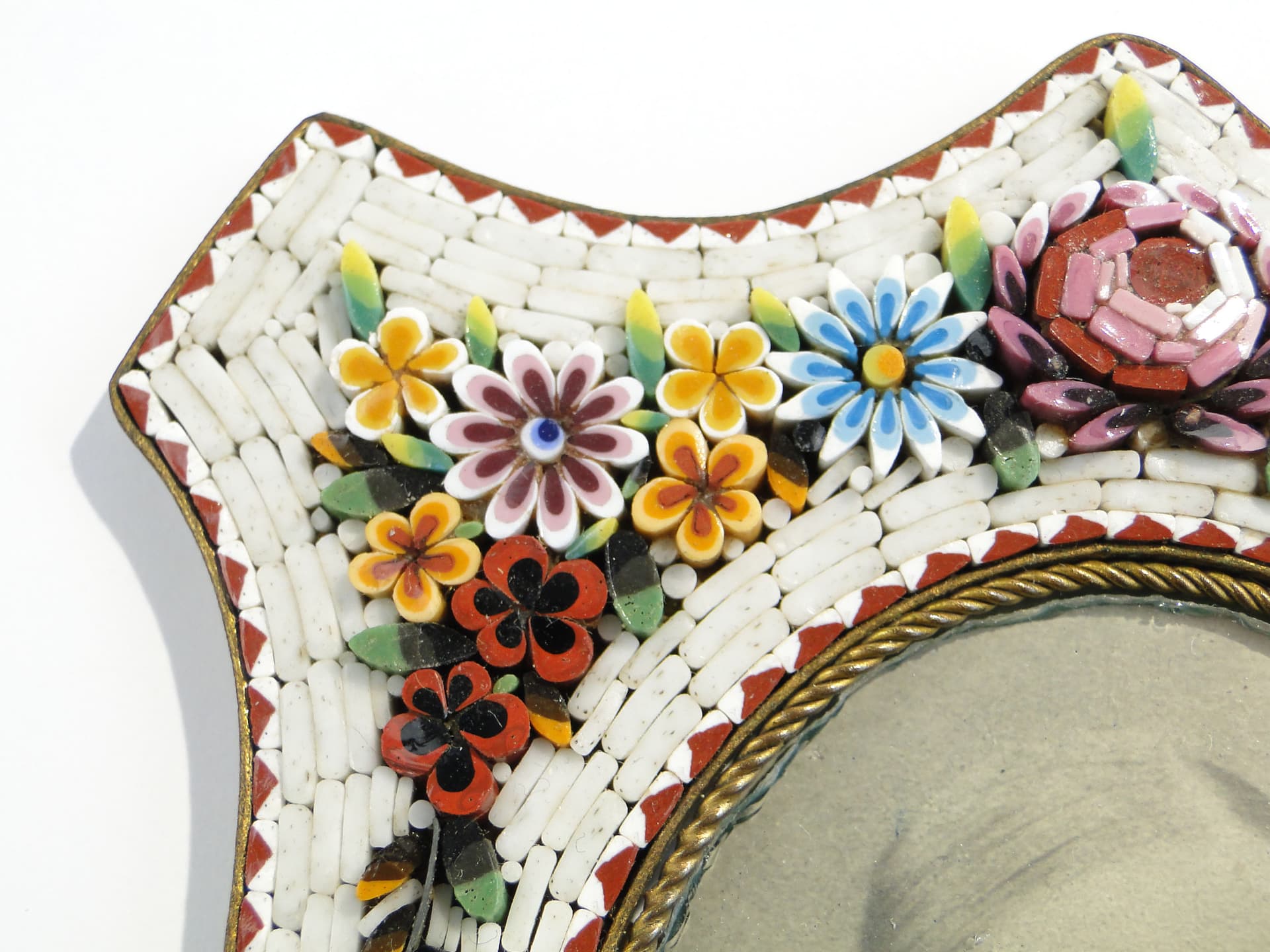 Ramka na zdjęcie millefiori, multikolor, szkło, Włochy, XIX wiek - 3617