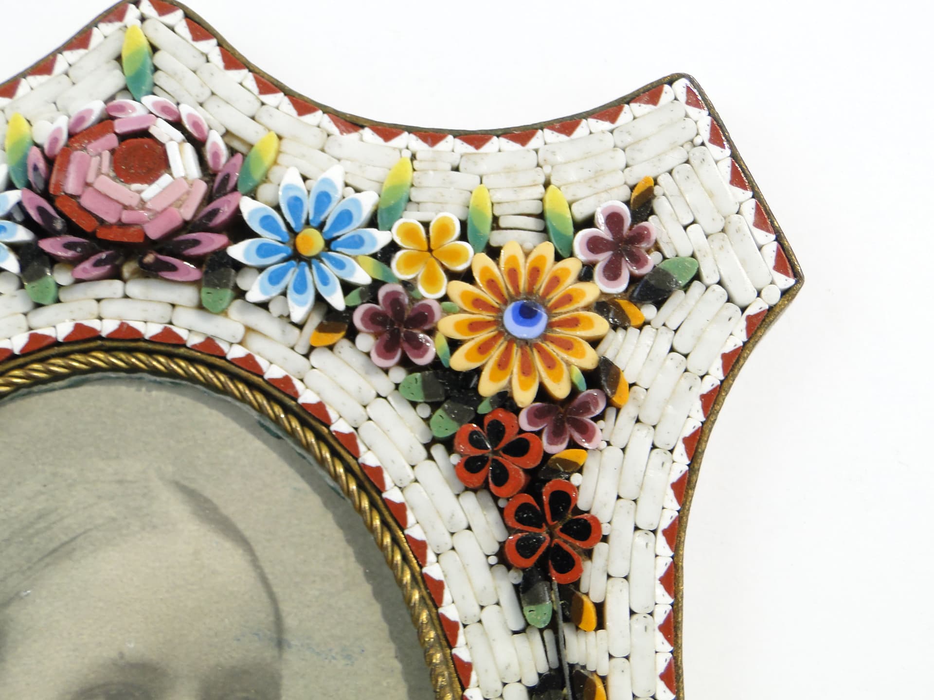 Ramka na zdjęcie millefiori, multikolor, szkło, Włochy, XIX wiek - 3618