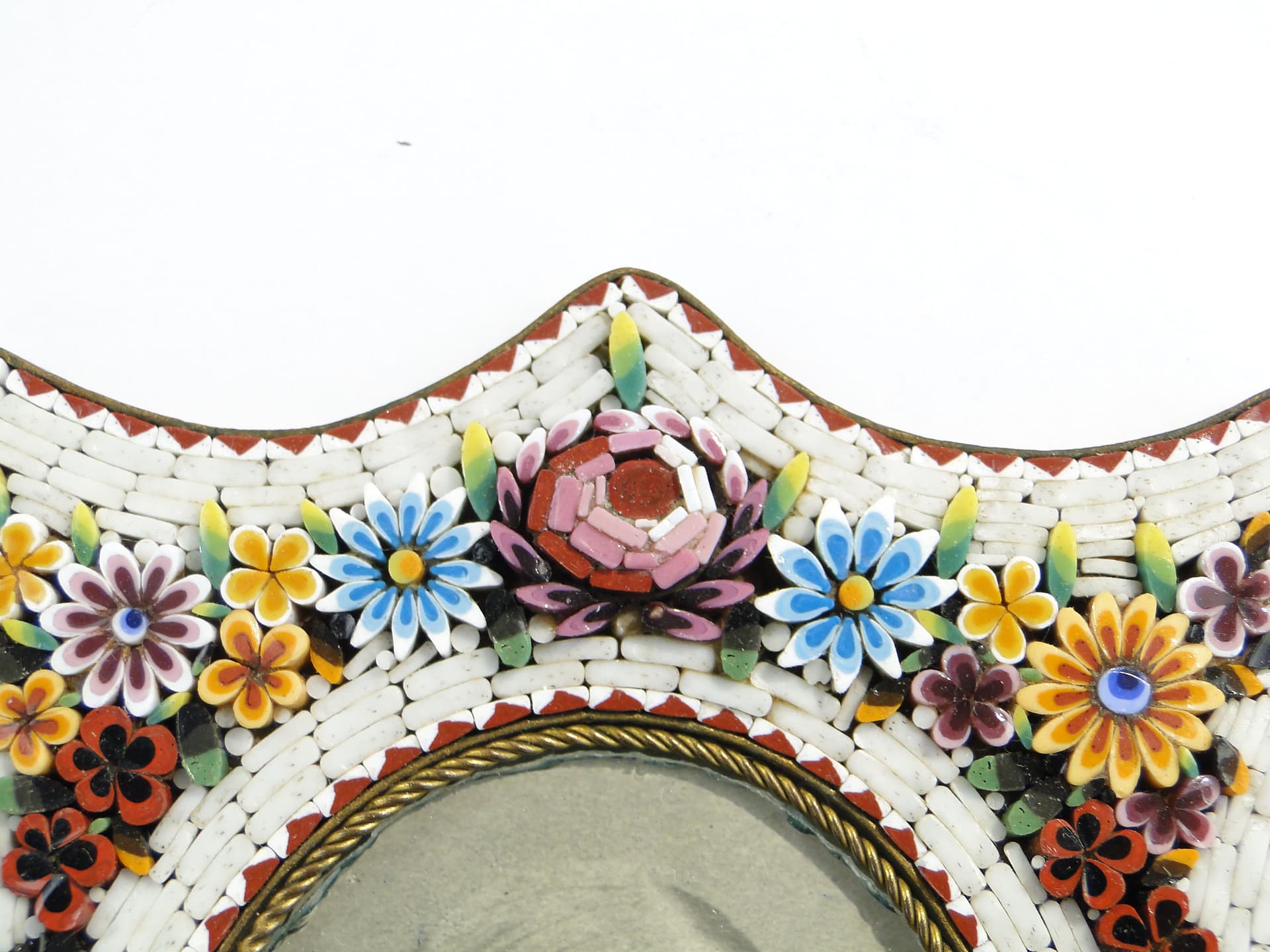 Ramka na zdjęcie millefiori, multikolor, szkło, Włochy, XIX wiek - 3616