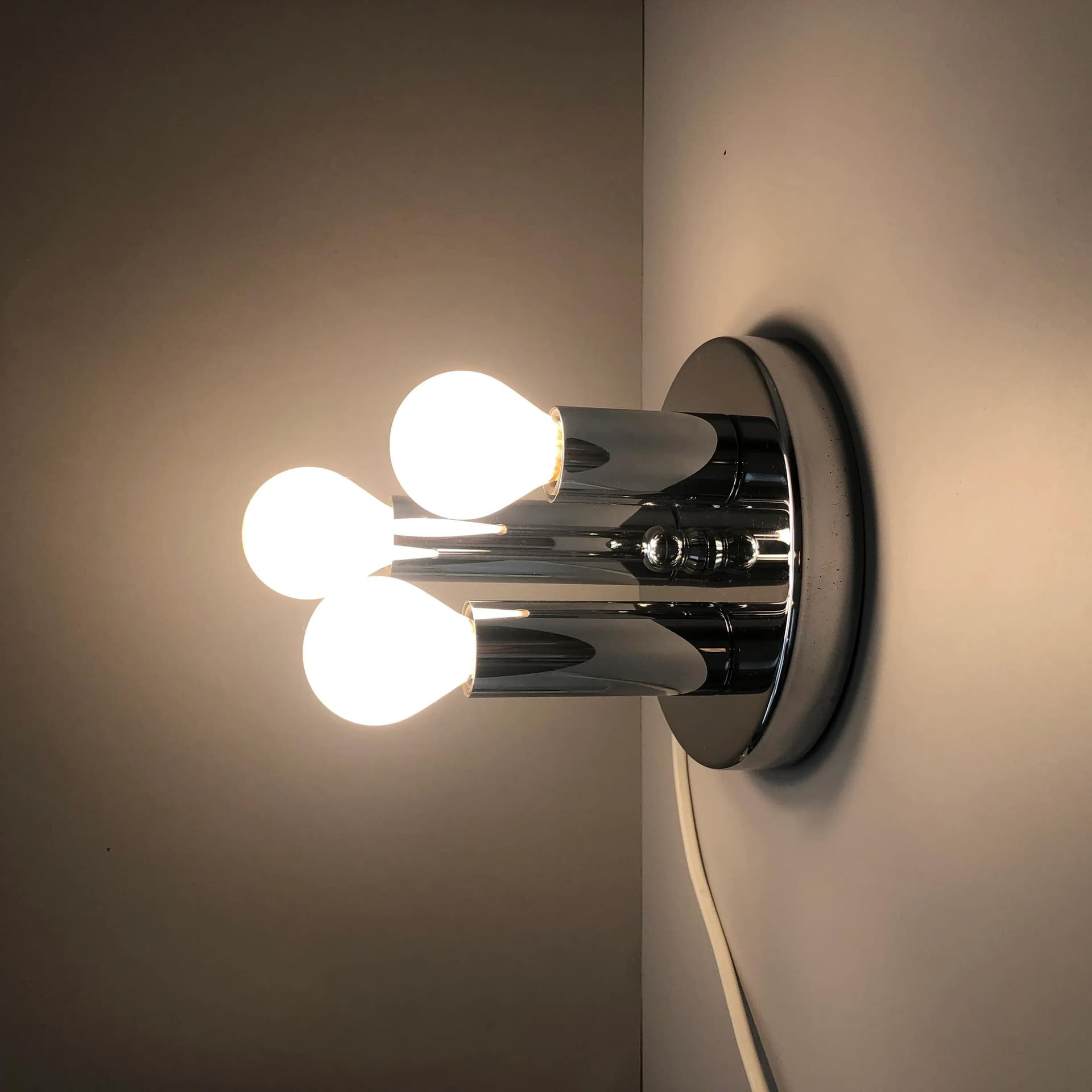 Silver Wall or Ceiling Lamp, for Sölken Leuchten, Germany, 1970s - 30439