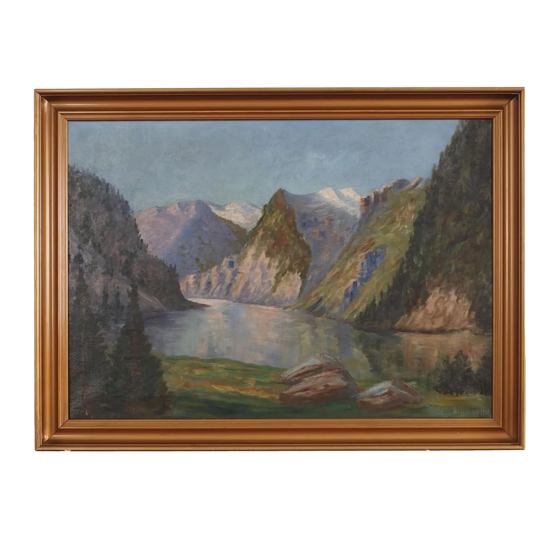 Obraz olejny multicolor, płótno, Dania, lata 70.