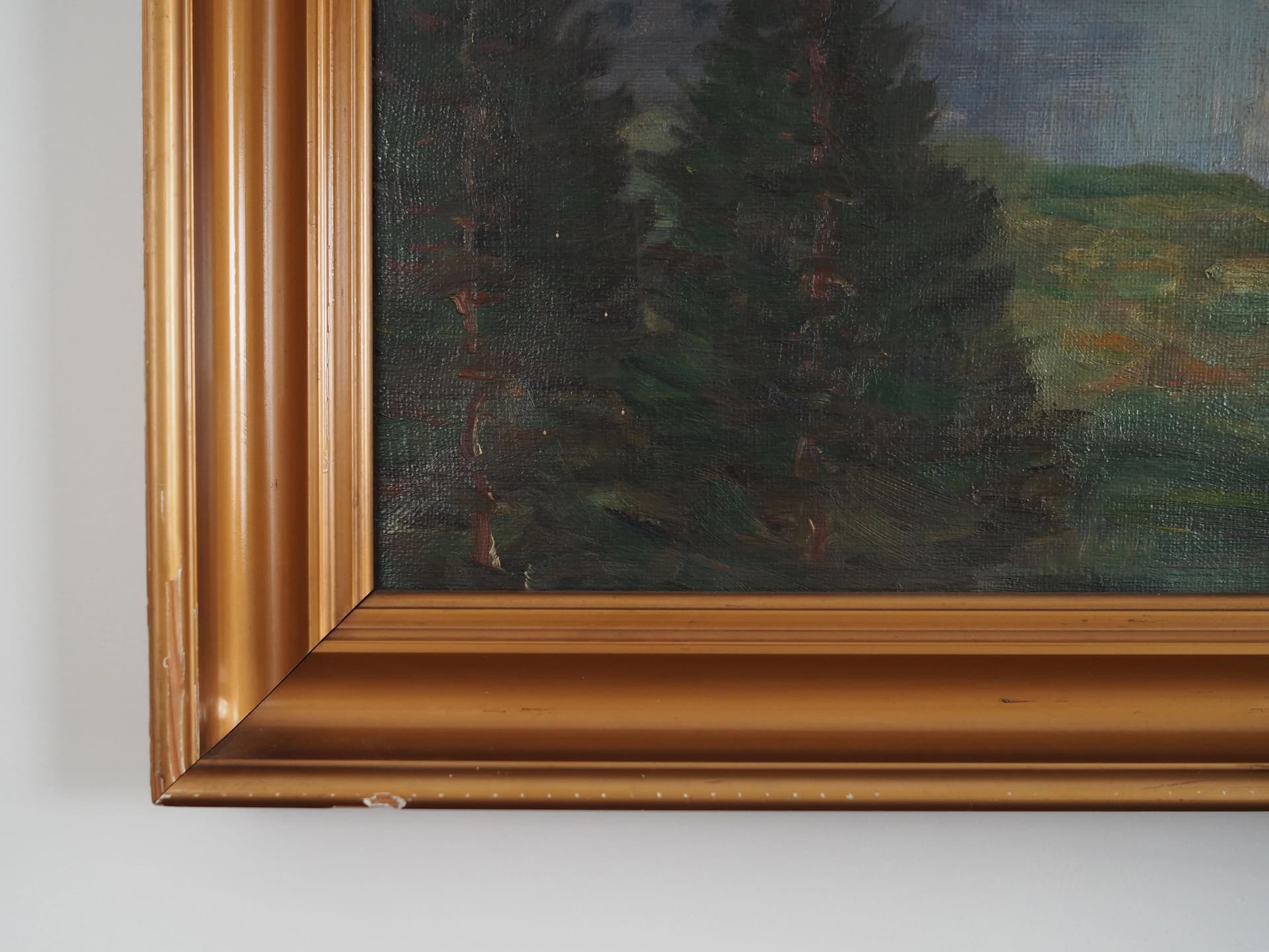 Obraz olejny multicolor, płótno, Dania, lata 70. - 30334