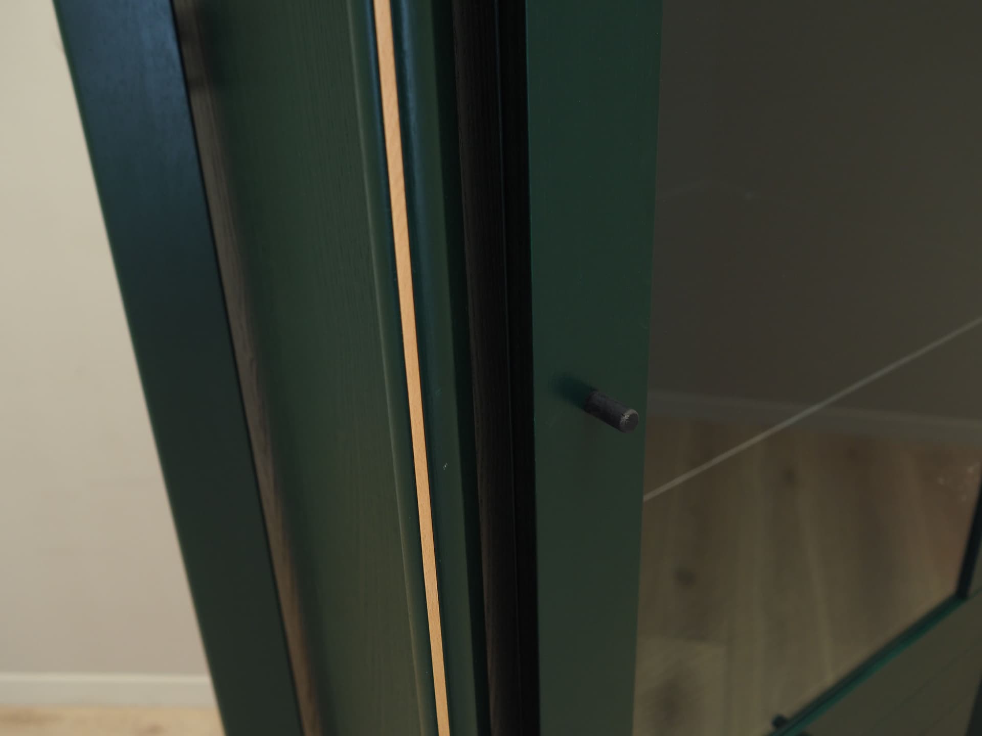 Display Cabinet, green oak, beech, Denmark, 1980s. - 64606