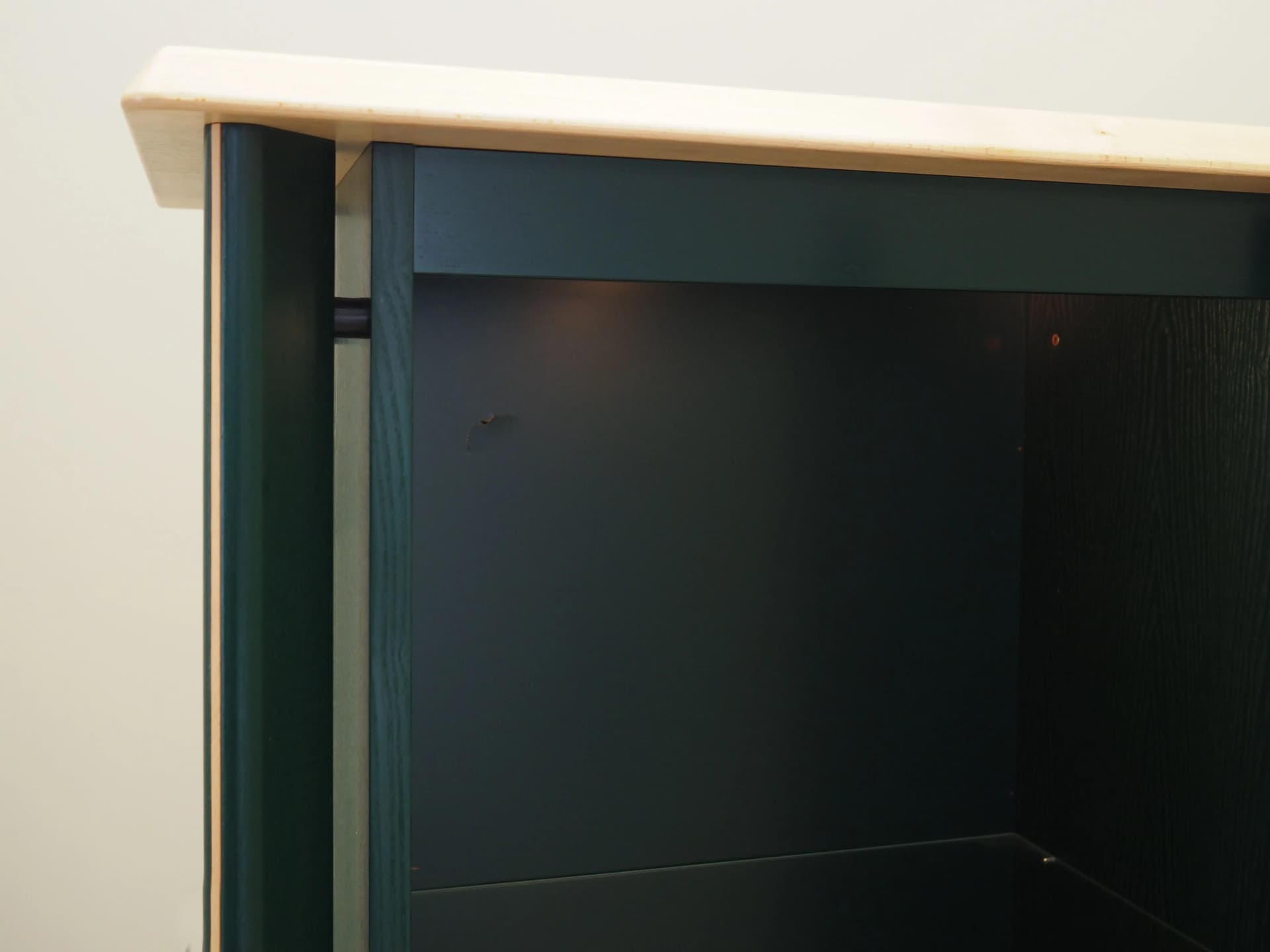 Display Cabinet, green oak, beech, Denmark, 1980s. - 30315