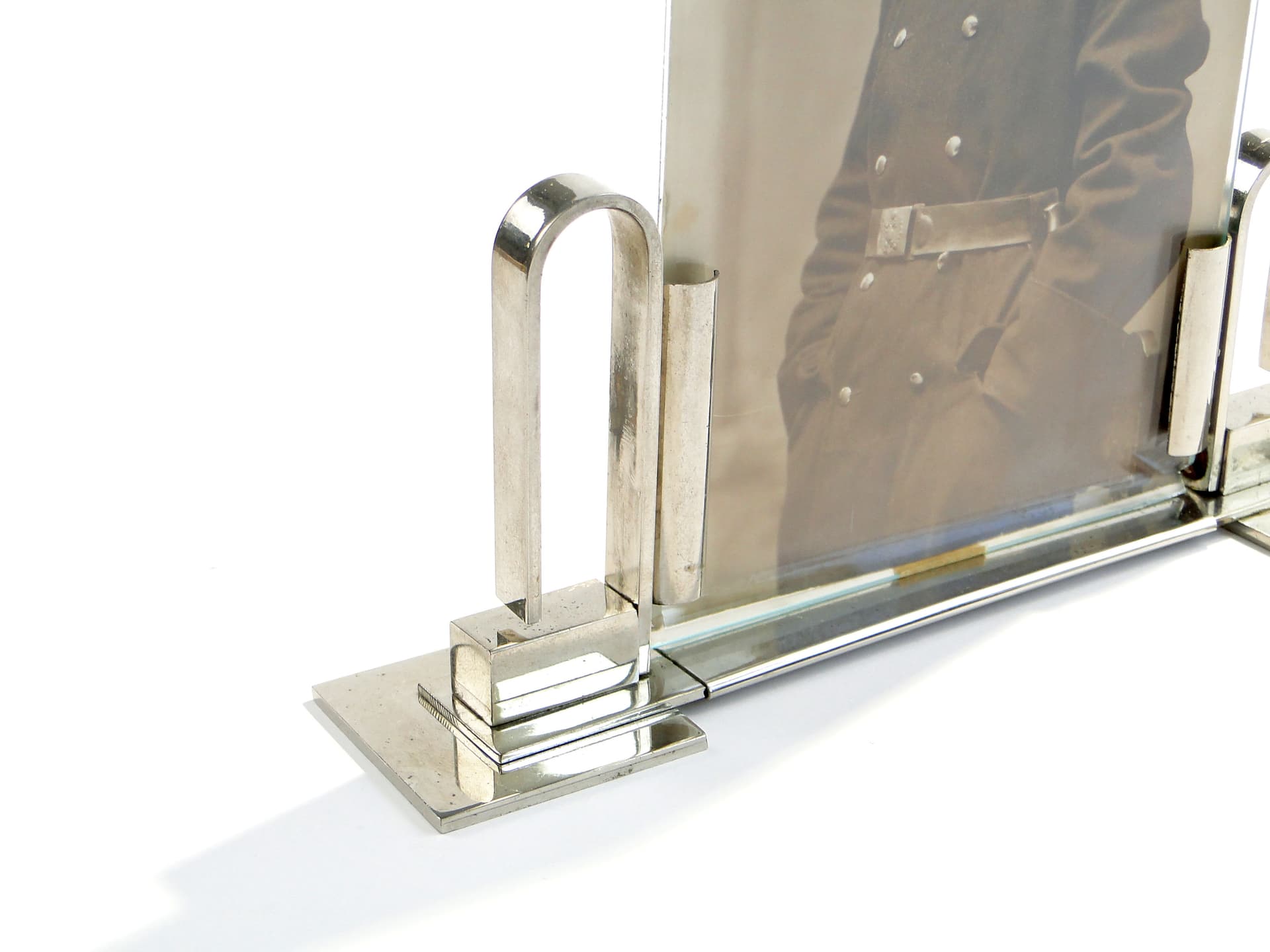 Photo Frame Art Deco, silver brass, Poland, 1920s. - 3624