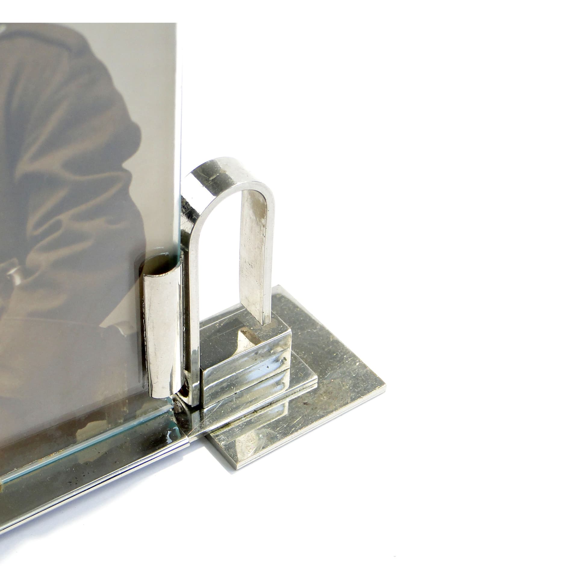 Photo Frame Art Deco, silver brass, Poland, 1920s. - 3625