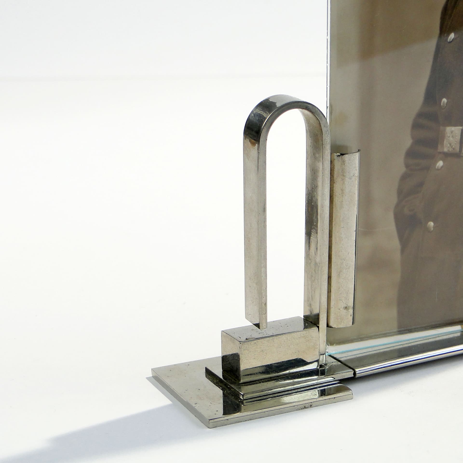 Photo Frame Art Deco, silver brass, Poland, 1920s. - 3627