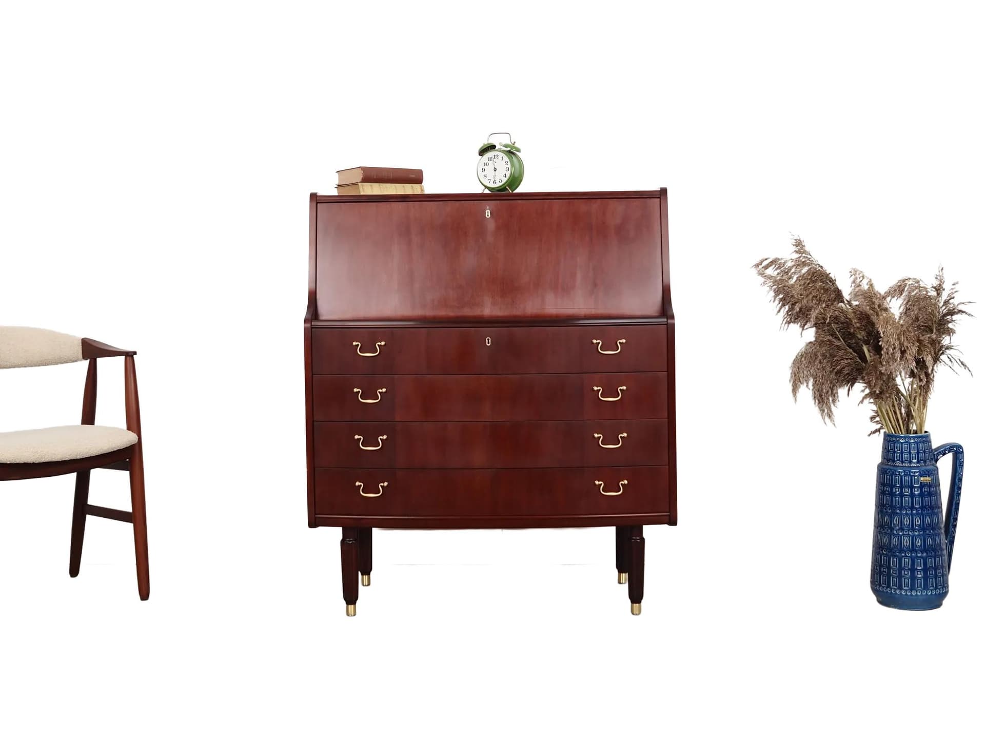 Sekretarzyk, mahoń ciemny, PMJ Viby J, Dania, lata 70. - 30579