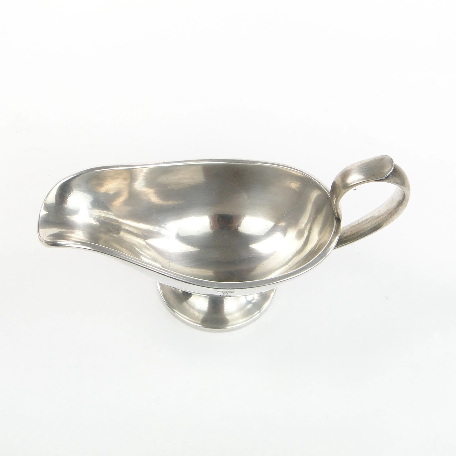 Sosjerka Art Deco, srebrny metal, Br. Henneberg, Polska, lata 40. - 30665