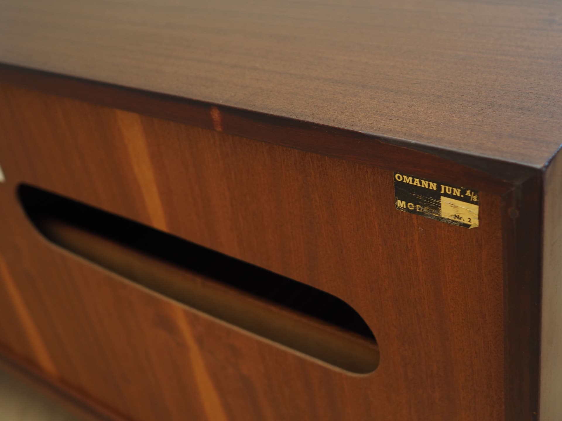 Sideboard Model 2, mahogany brown, Omann Jun, Denmark, 1970s. - 64575