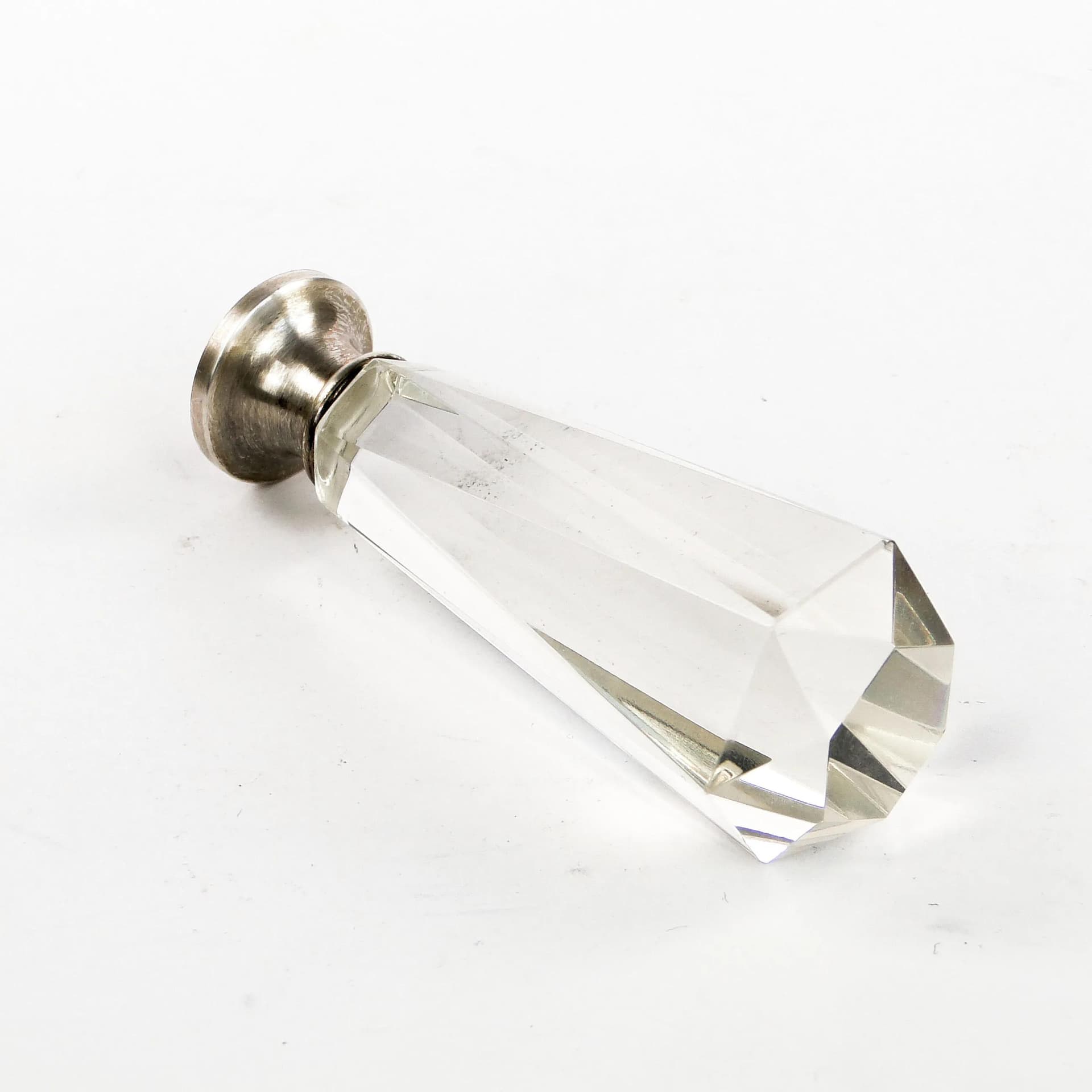 Desk Seal, transparent crystal, silver, Germany, early 20th c. - 30636