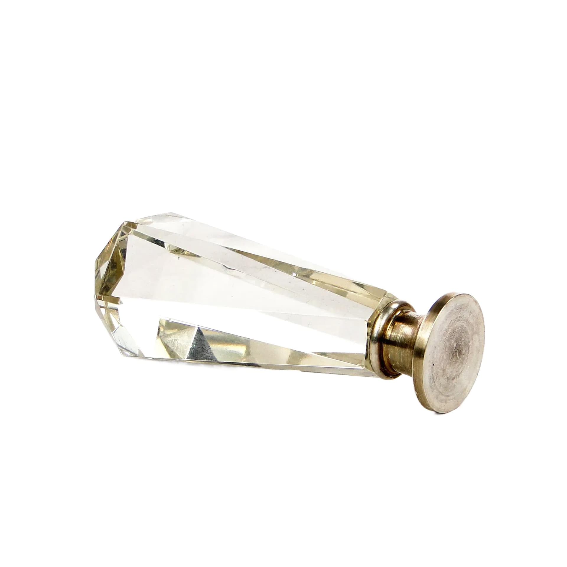 Desk Seal, transparent crystal, silver, Germany, early 20th c.