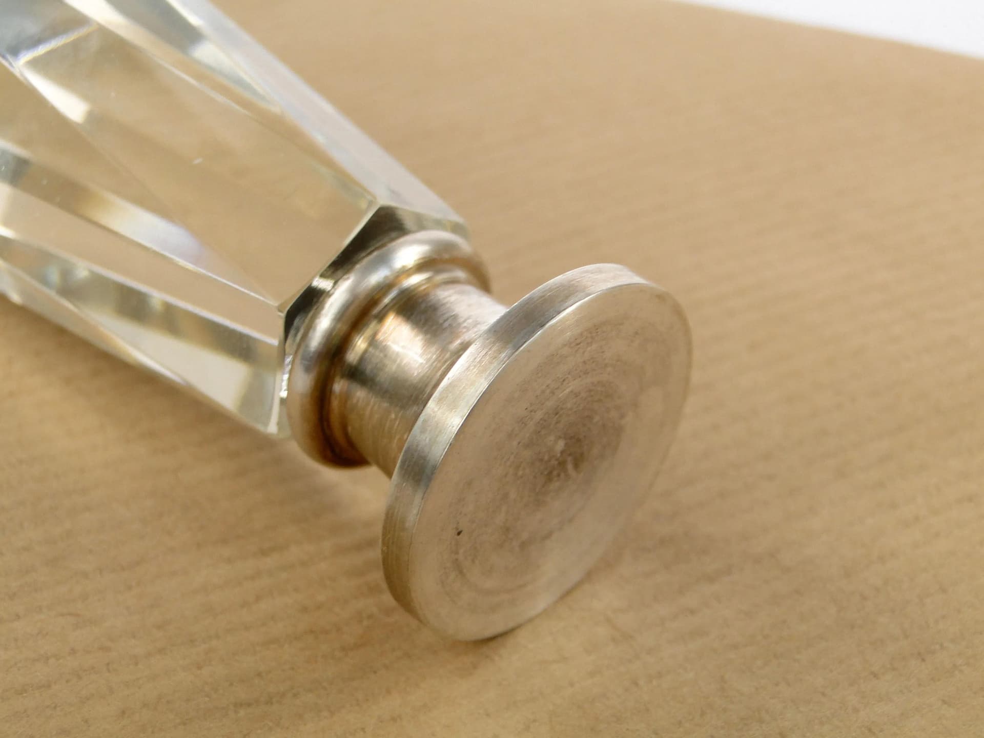 Desk Seal, transparent crystal, silver, Germany, early 20th c. - 30639