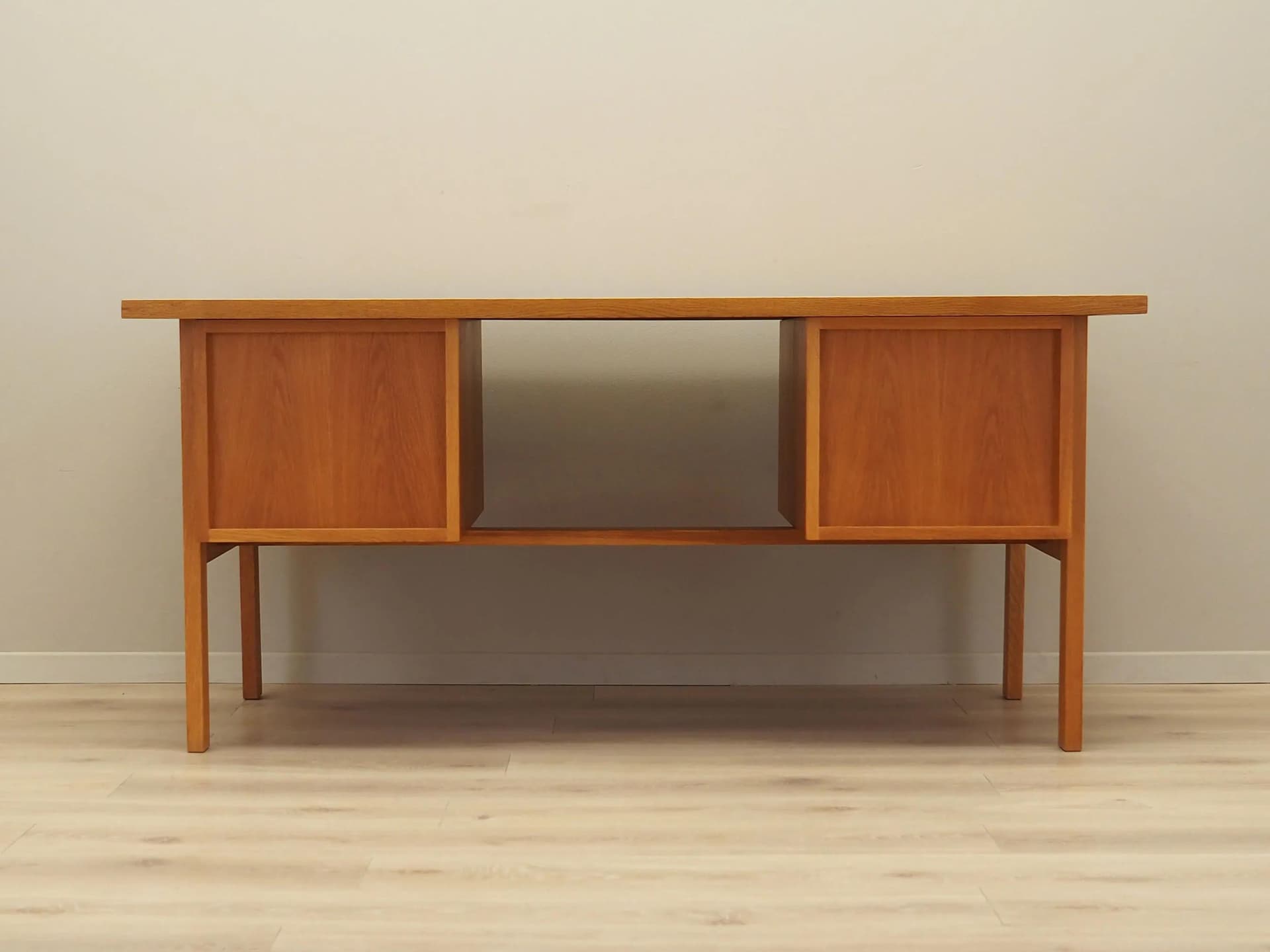 Desk, yellow ash, by S. A. Madsen, Denmark, 1960s - 30754
