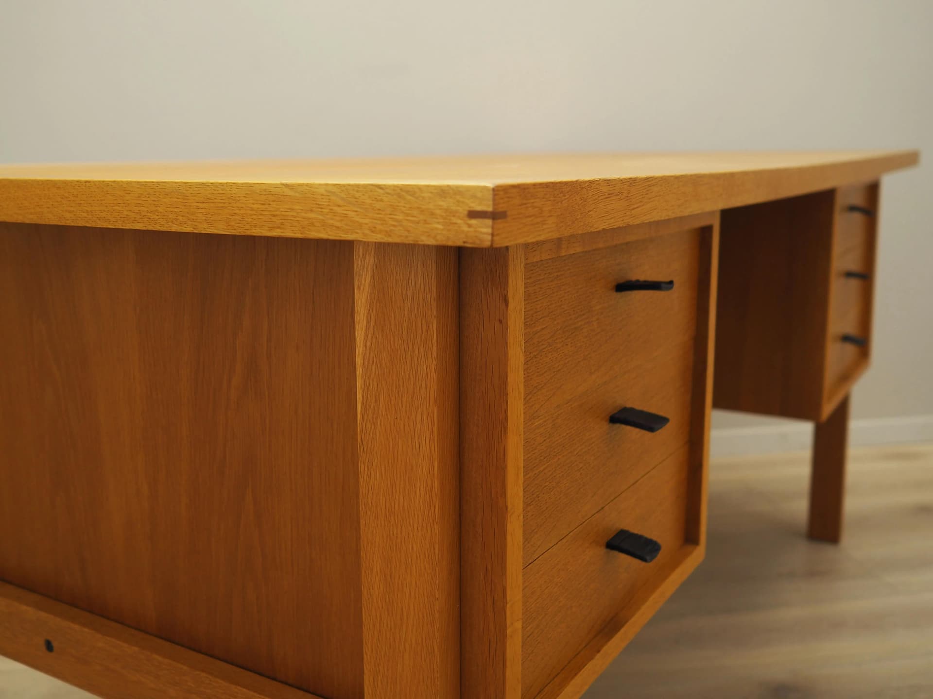Desk, yellow ash, by S. A. Madsen, Denmark, 1960s - 30761