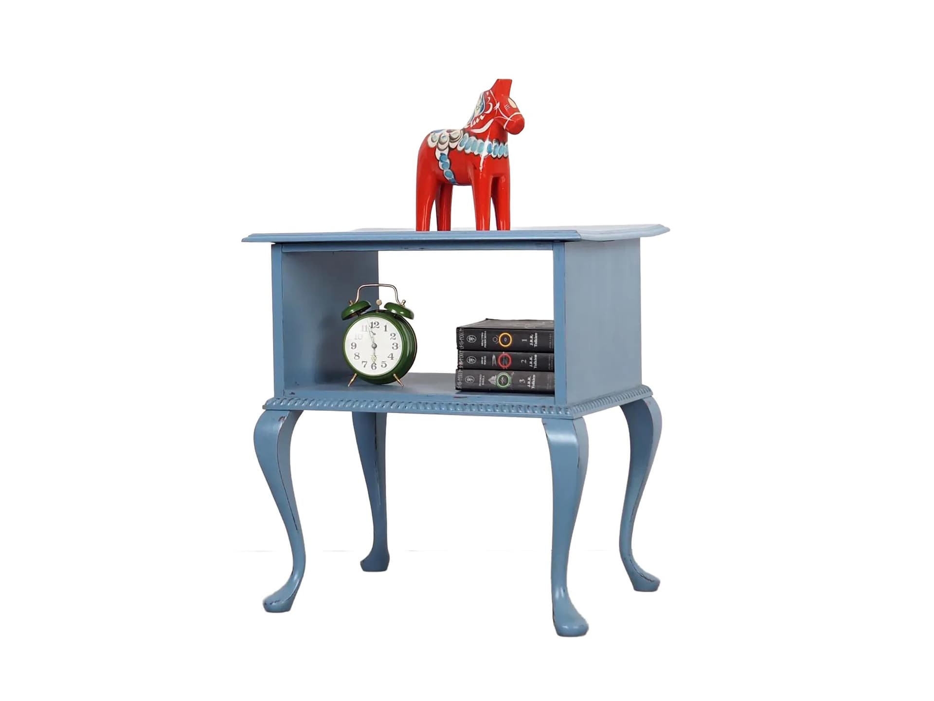 Side table, blue oak, Denmark, 1960s.