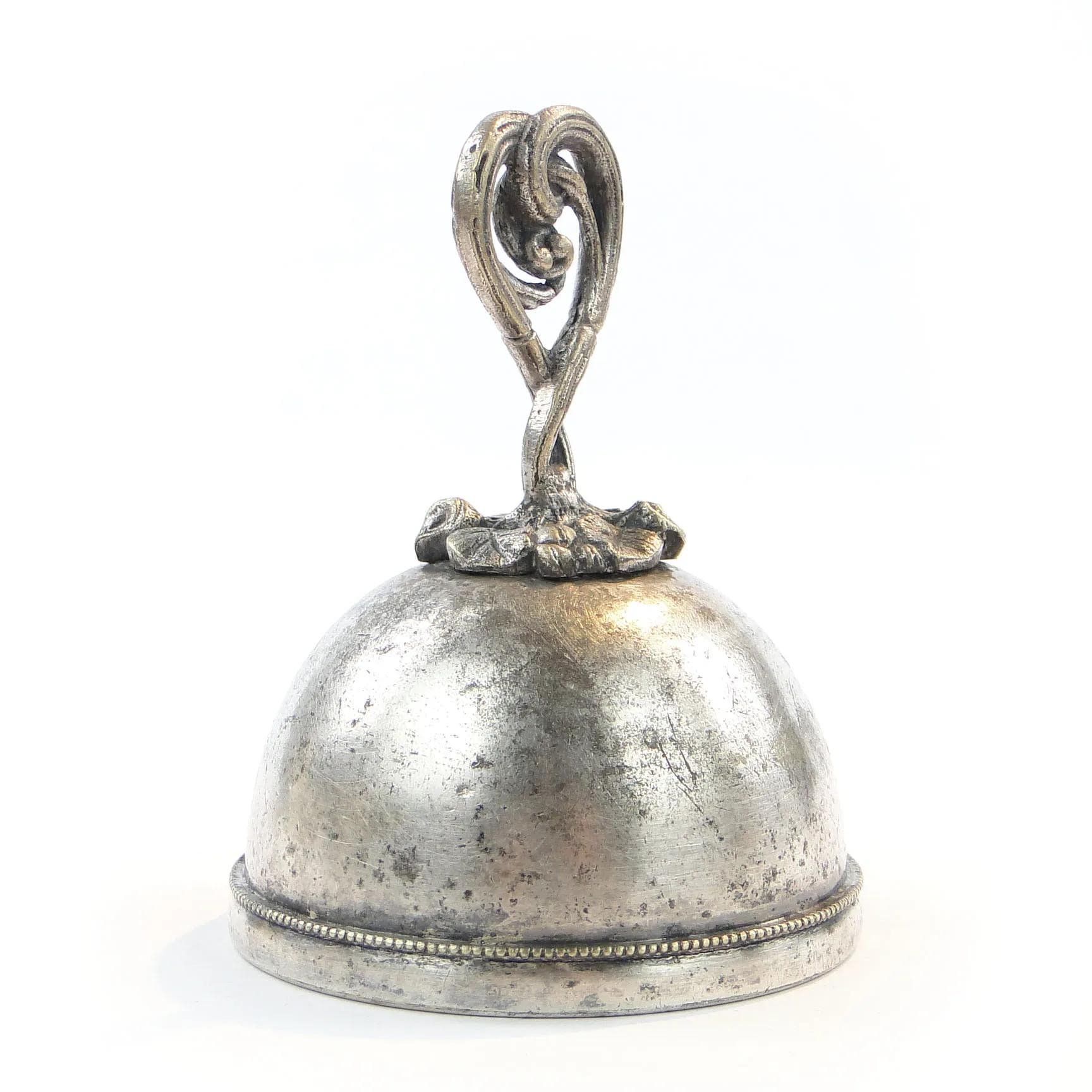 Dzwonek stołowy, secesja, mosiądz srebrzony, Polska, XIX wiek - 30618