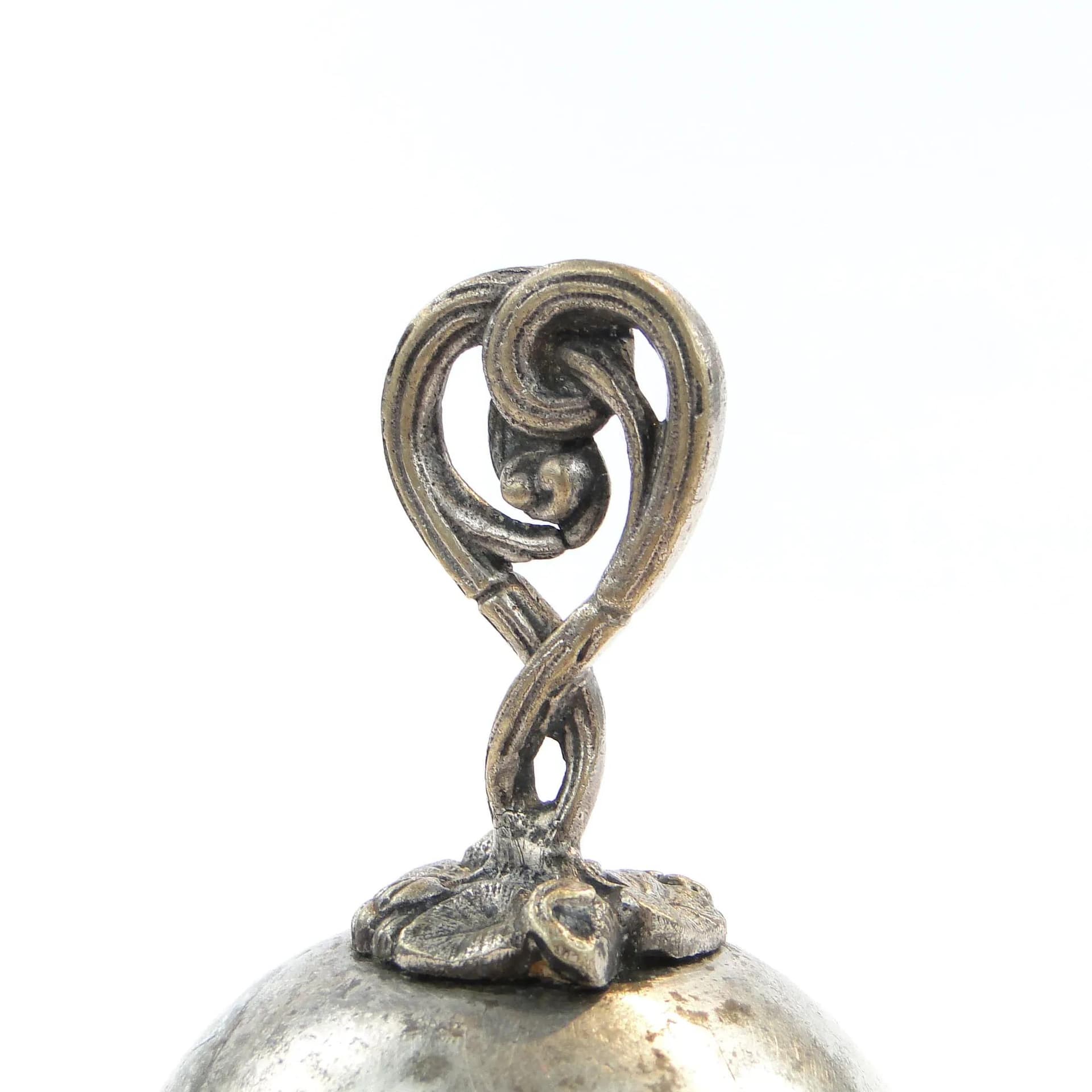 Dzwonek stołowy, secesja, mosiądz srebrzony, Polska, XIX wiek - 30620