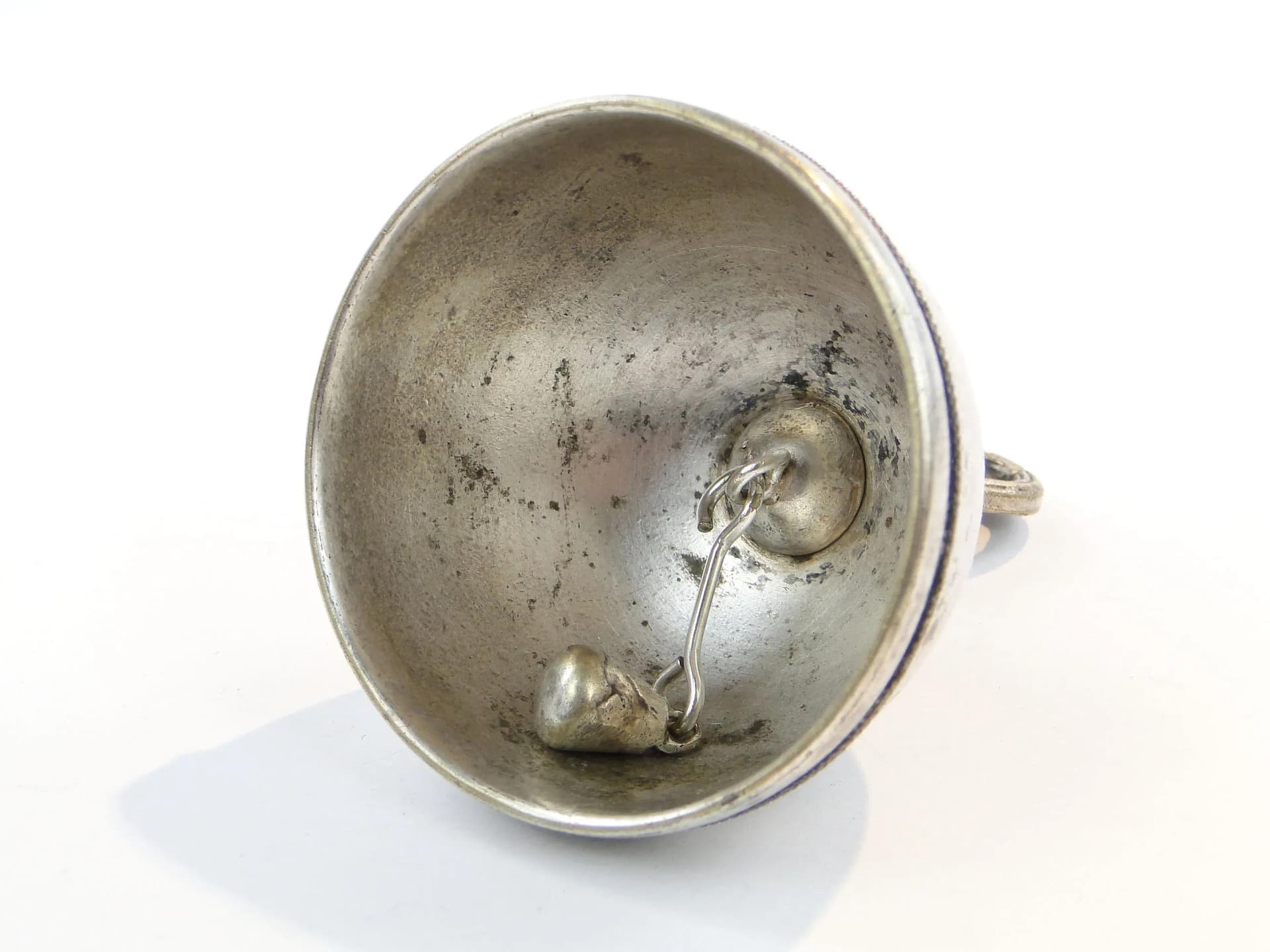 Dzwonek stołowy, secesja, mosiądz srebrzony, Polska, XIX wiek - 30623