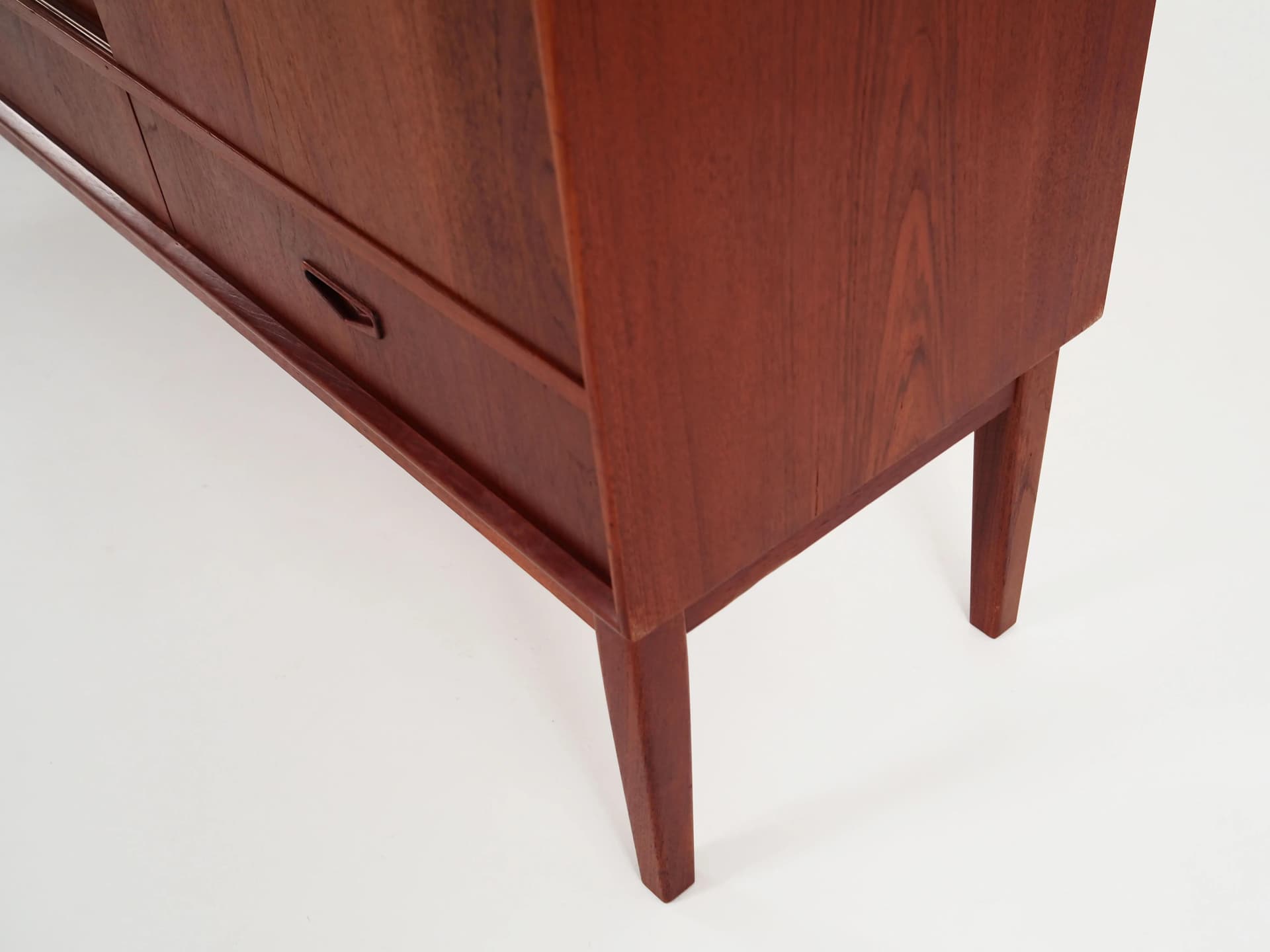 Highboard, dark brown, teak, Denmark, 1970s - 30720
