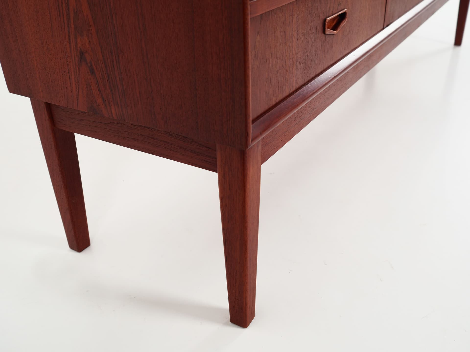 Highboard, dark brown, teak, Denmark, 1970s - 64533