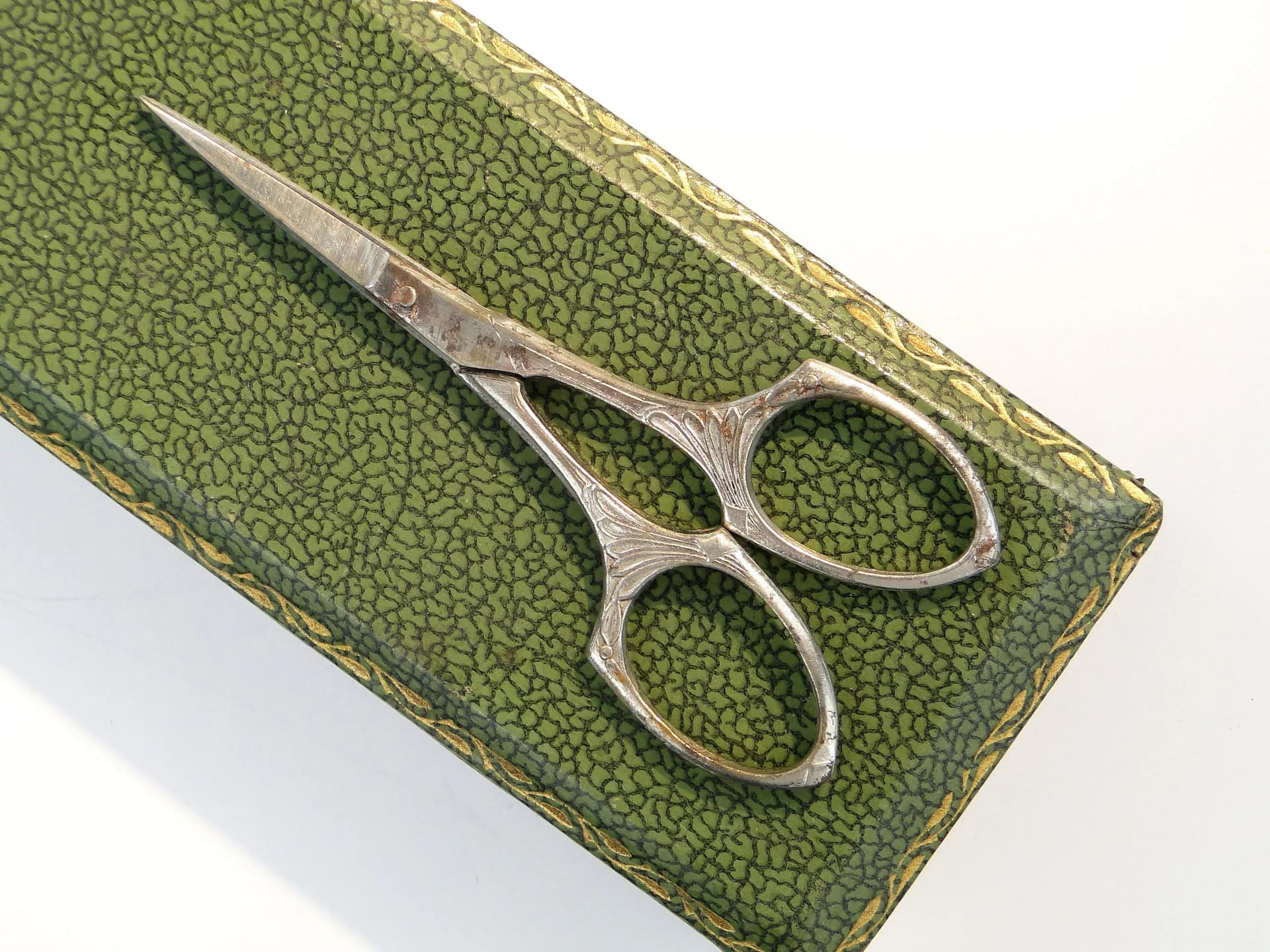 Precision scissors, Art Nouveau, silver, steel, France, early 20th c. - 30874