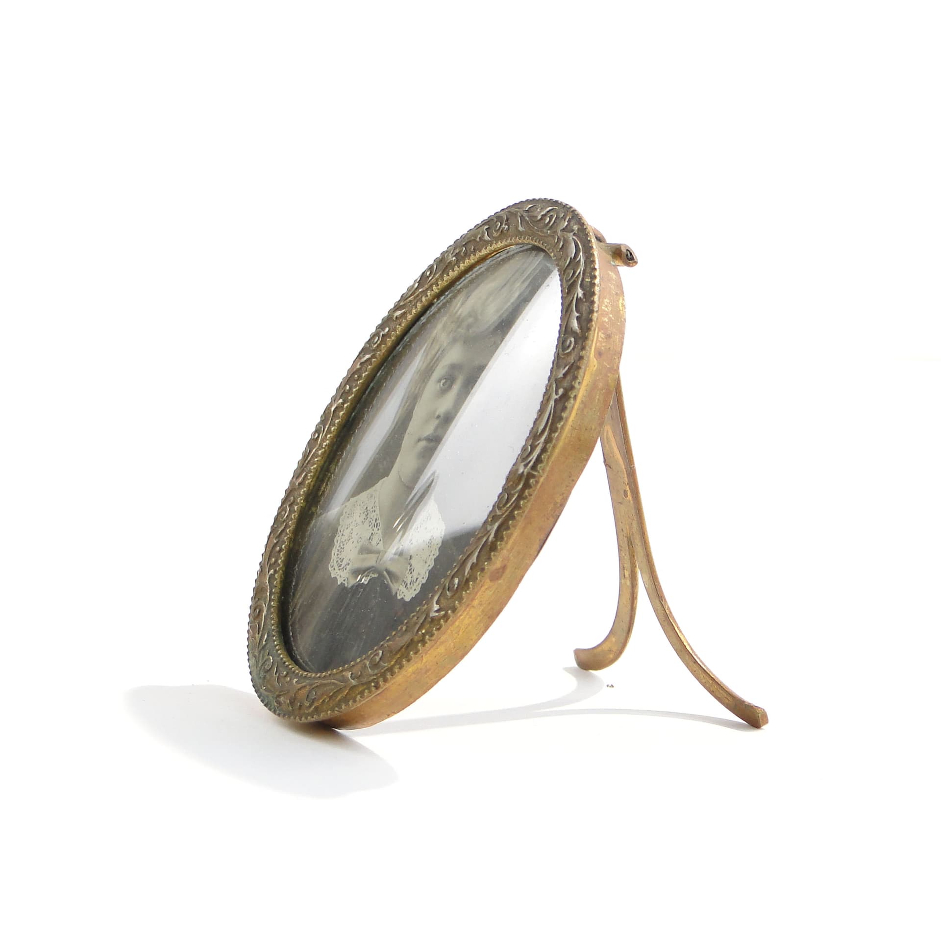 Elliptical Photo Frame, gilded bronze, France, 19th c. - 3652