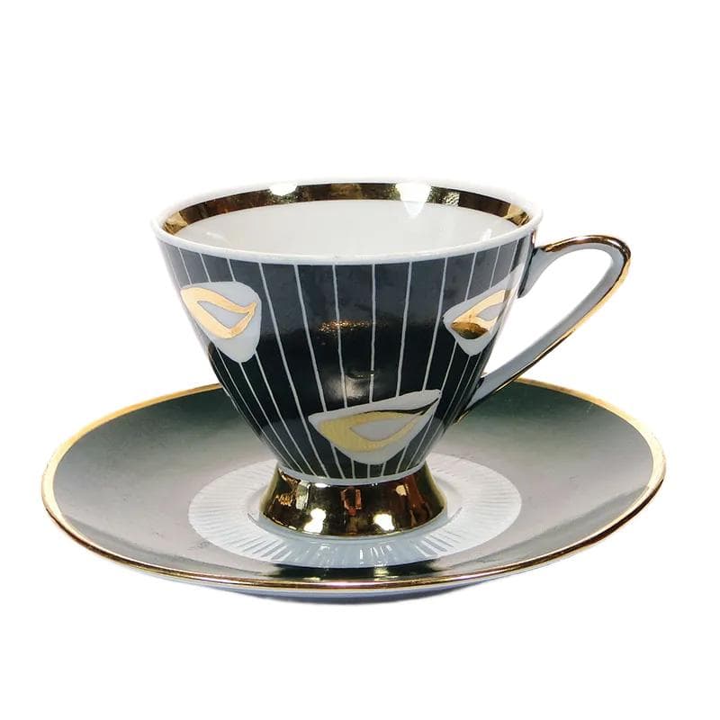 Cup Kwiatogal, grey porcelain, Poland, 1960s