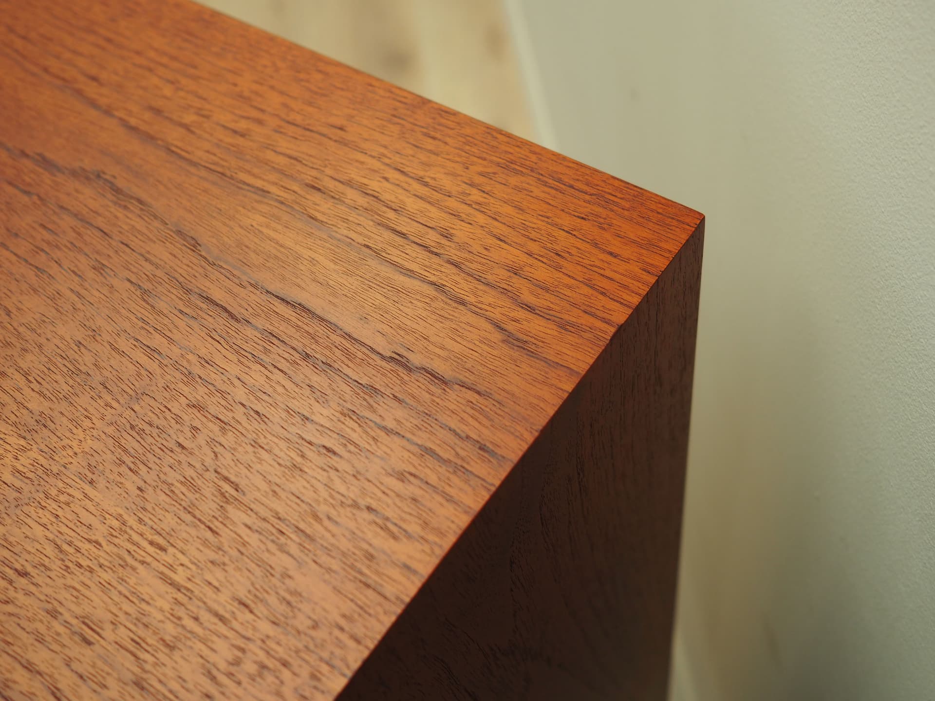 Highboard, orange teak, Denmark, 1970s. - 64502