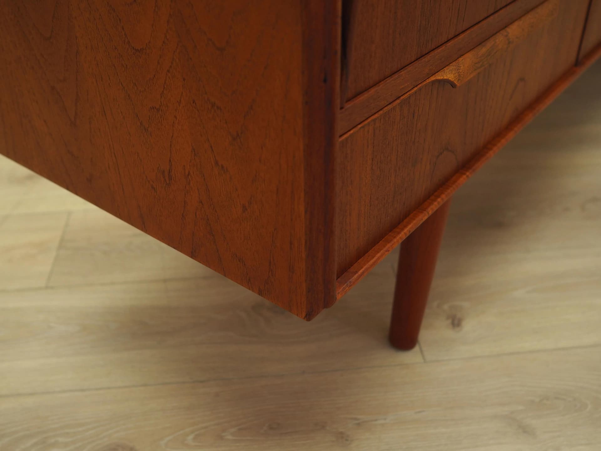 Highboard, orange teak, Denmark, 1970s. - 30676
