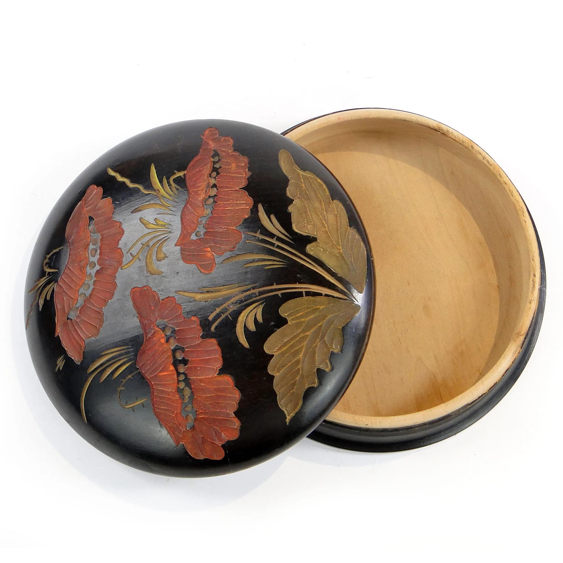 Art Nouveau case, Zakopane school, dark brown wood, Poland, 1920s - 30843