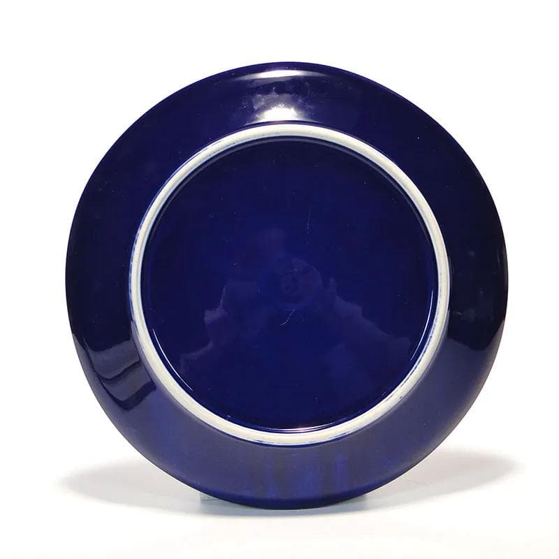 Decorative plate, navy blue, porcelain, Poland, 1960s. - 30807