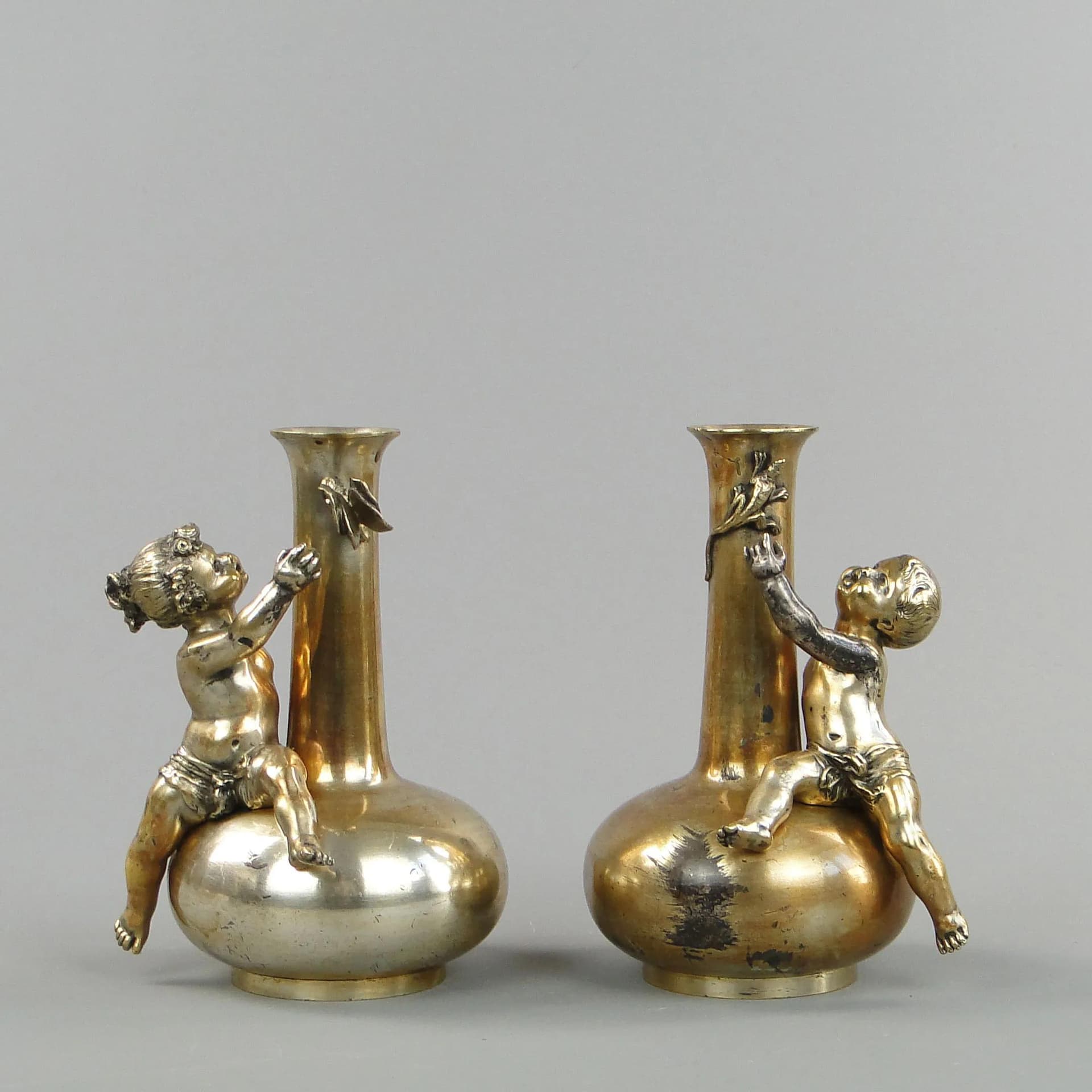 Para wazonów secesyjnych, srebro, Siot-Decauville, Francja, ok. 1900 - 30791