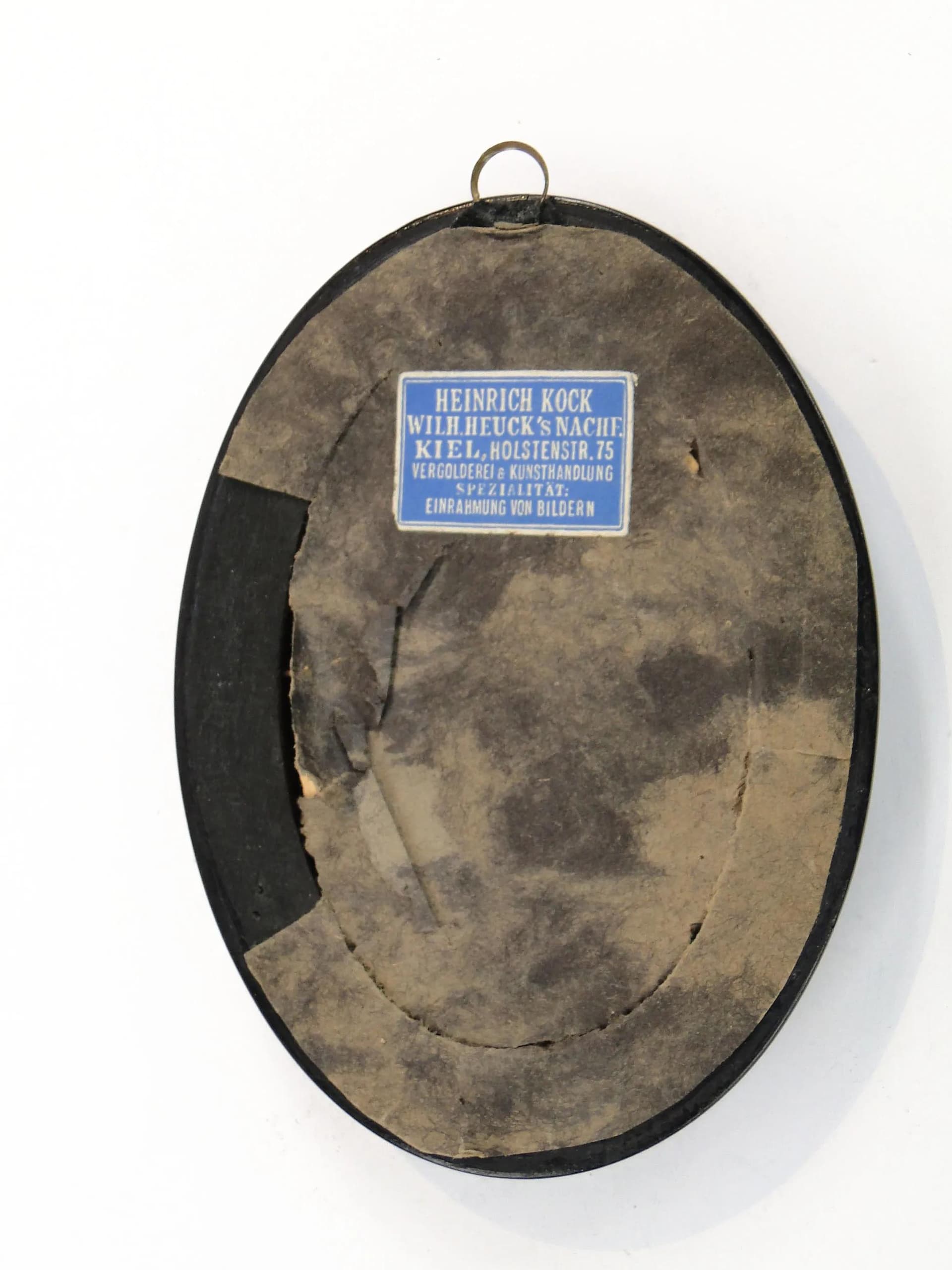 Elliptical Photo Frame, black and gilt wood, Germany, early 20th c. - 31056