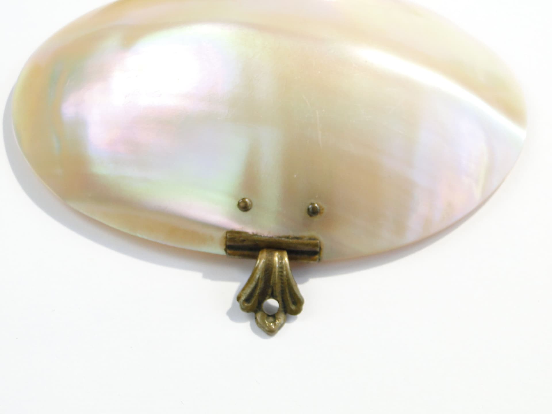 Coin purse Biedermeier, ivory white mother-of-pearl, brass, Austria, 19th c. - 3672